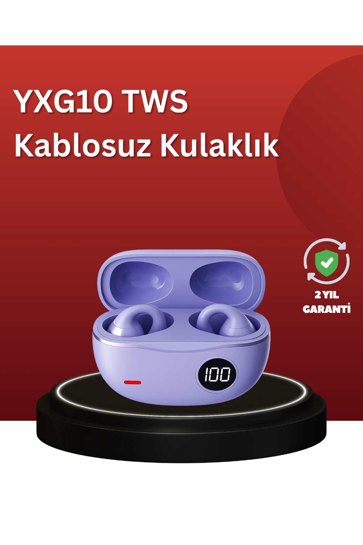 YXG10 Açık Kulak Bluetooth Kulaklık – Klipsli, Güvenli Spor Tasarım, 30 Saat Pil
