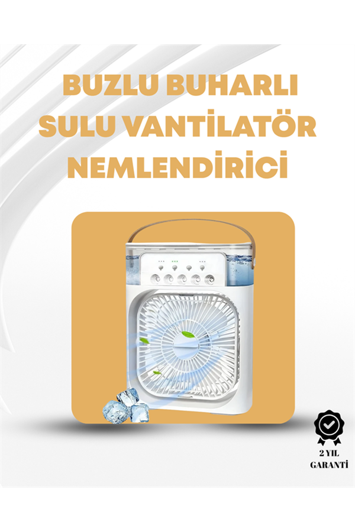 Taşınabilir 3'ü 1 Arada Mini Fan | Nemlendirici + Soğutucu + Gece Lambası