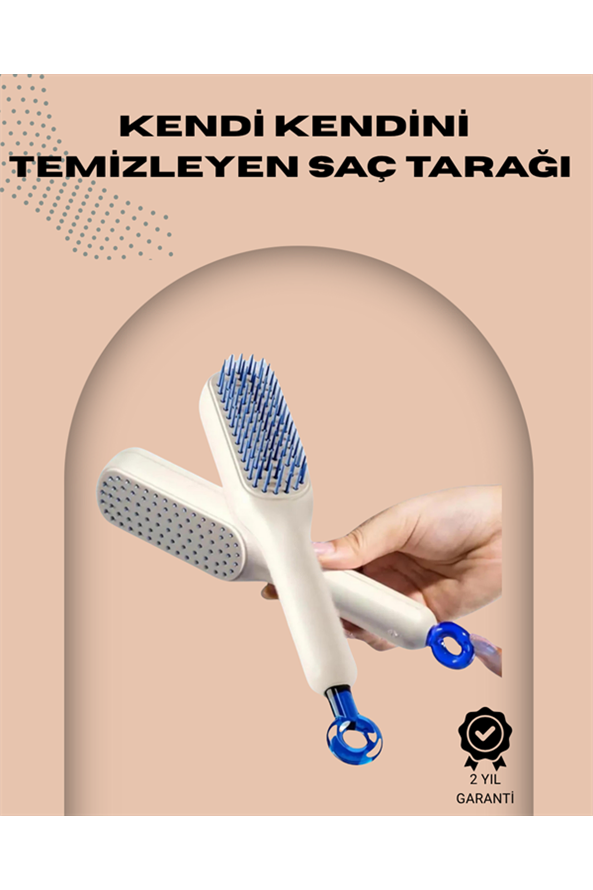 Otomatik Temizlenen Ergonomik Saç Tarağı – Masaj Başlıklı
