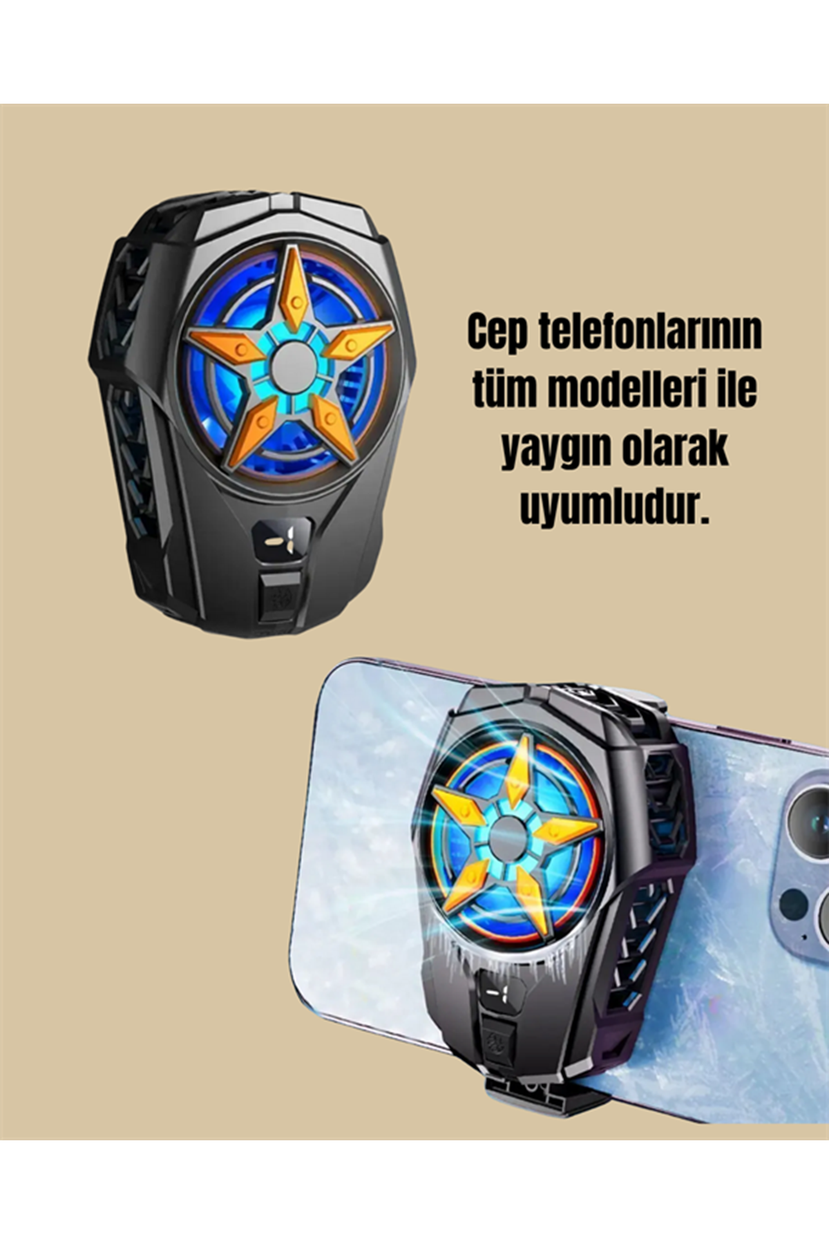 Cep Telefonu Radyatörü – Type-C, 2 Vitesli, Sessiz Soğutma Fanı
