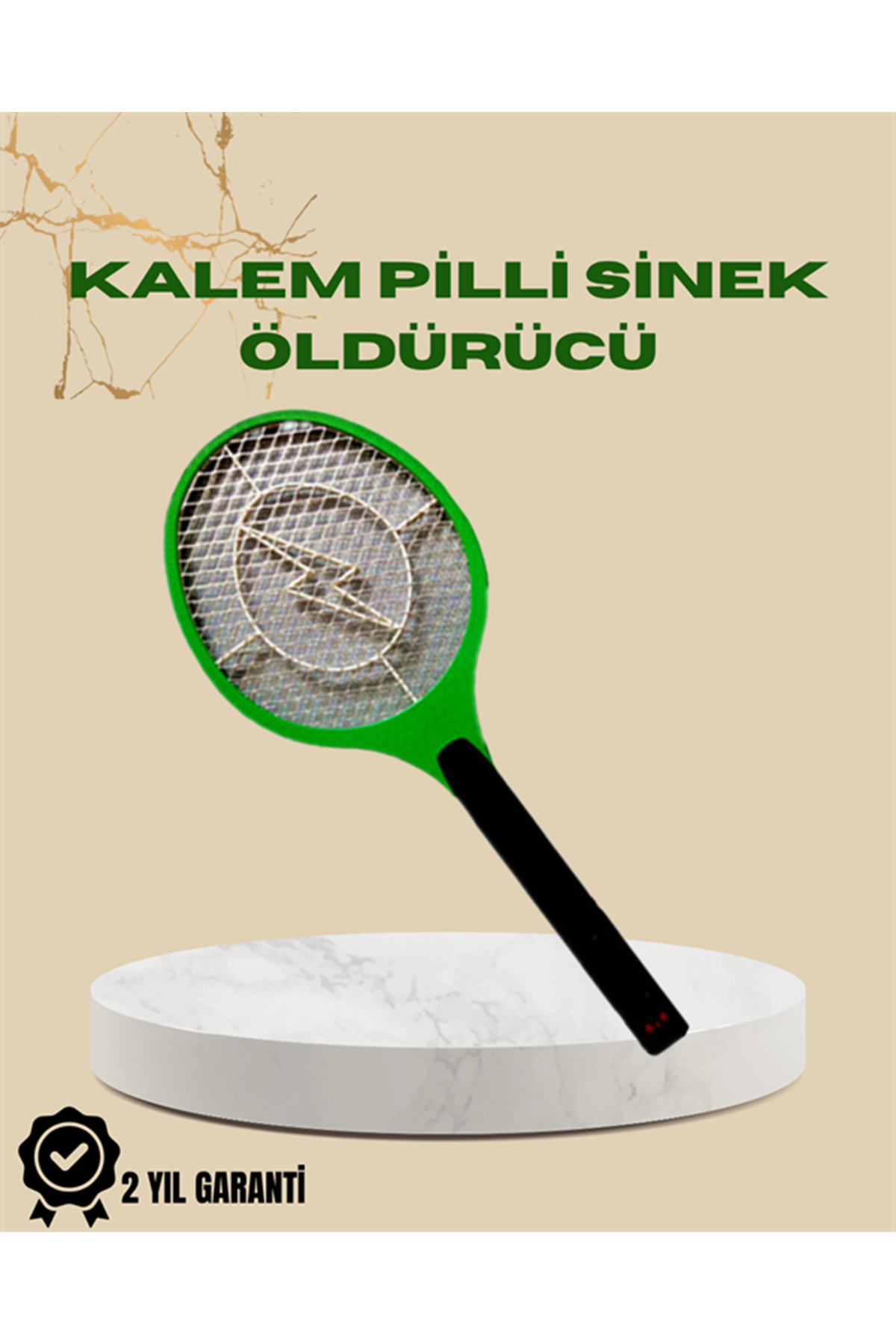 Yüksek Gerilimli Elektronik Sinek Öldürücü – Pil ile Çalışan, Güvenlik Izgaralı