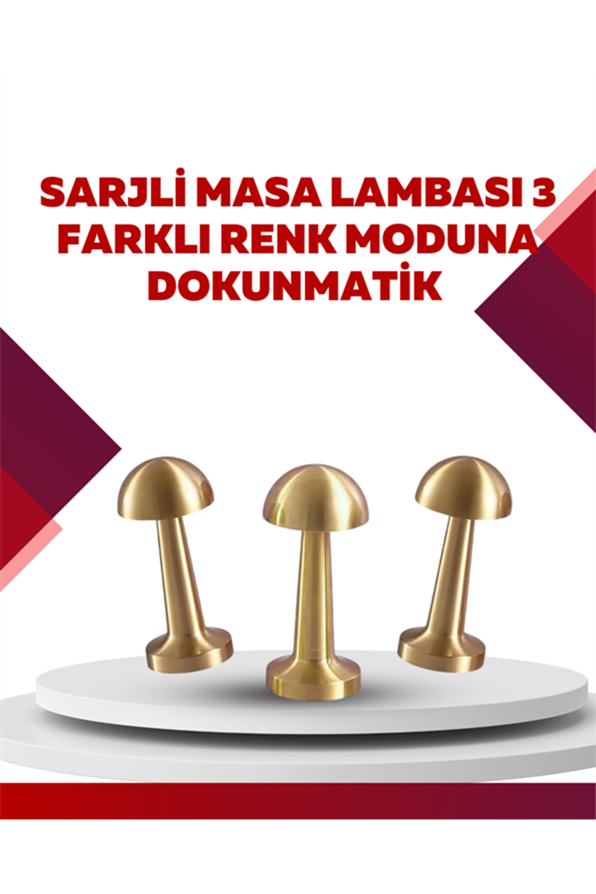 Şarjlı Dimmerli LED Masa Lambası – 4-8 Saat Aydınlatma