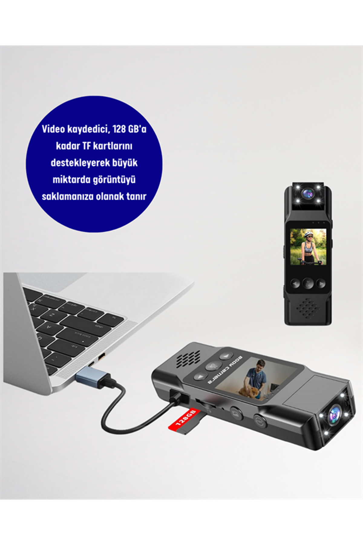Hareket Algılayıcılı Taşınabilir Mini Kamera – 3MP Fotoğraf, Düşük Güç Tüketimi