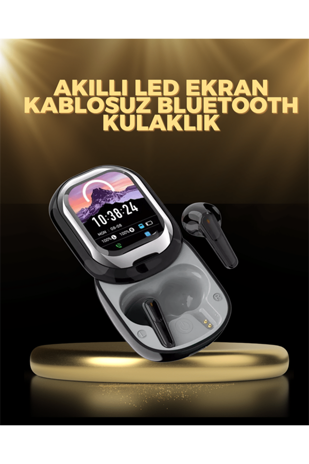 Kişiselleştirilebilir LED Ekranlı Bluetooth Kulaklık – Oyun & Müzik Modlu