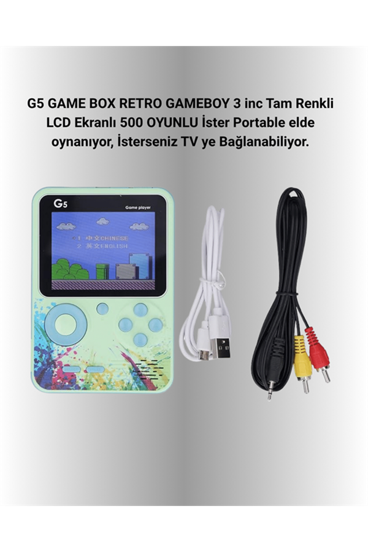 G5 Taşınabilir Retro Oyun Konsolu – Çocuk ve Yetişkinler İçin