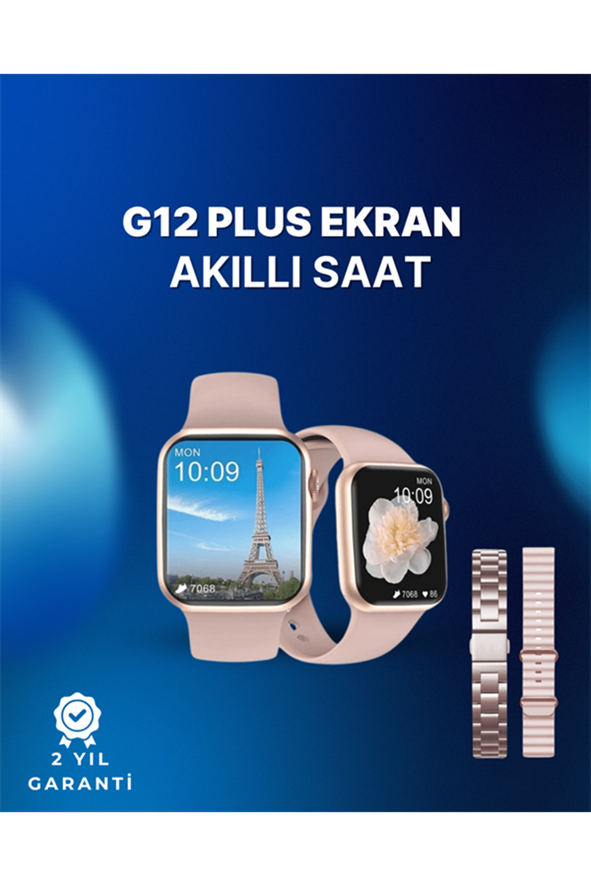 GPS Destekli Akıllı Saat – Nabız, Uyku ve Adım Takibi, Sesli Görüşme, Suya Dayanıklı Tasarım