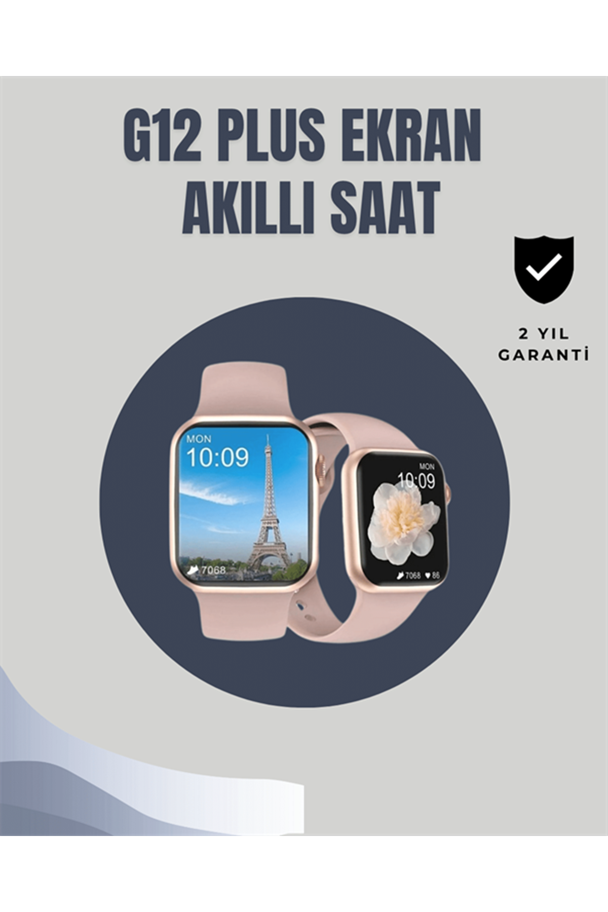 Su Geçirmez Akıllı Saat – 300 mAh Batarya, Sesli Arama, Uyku & Adım Takibi