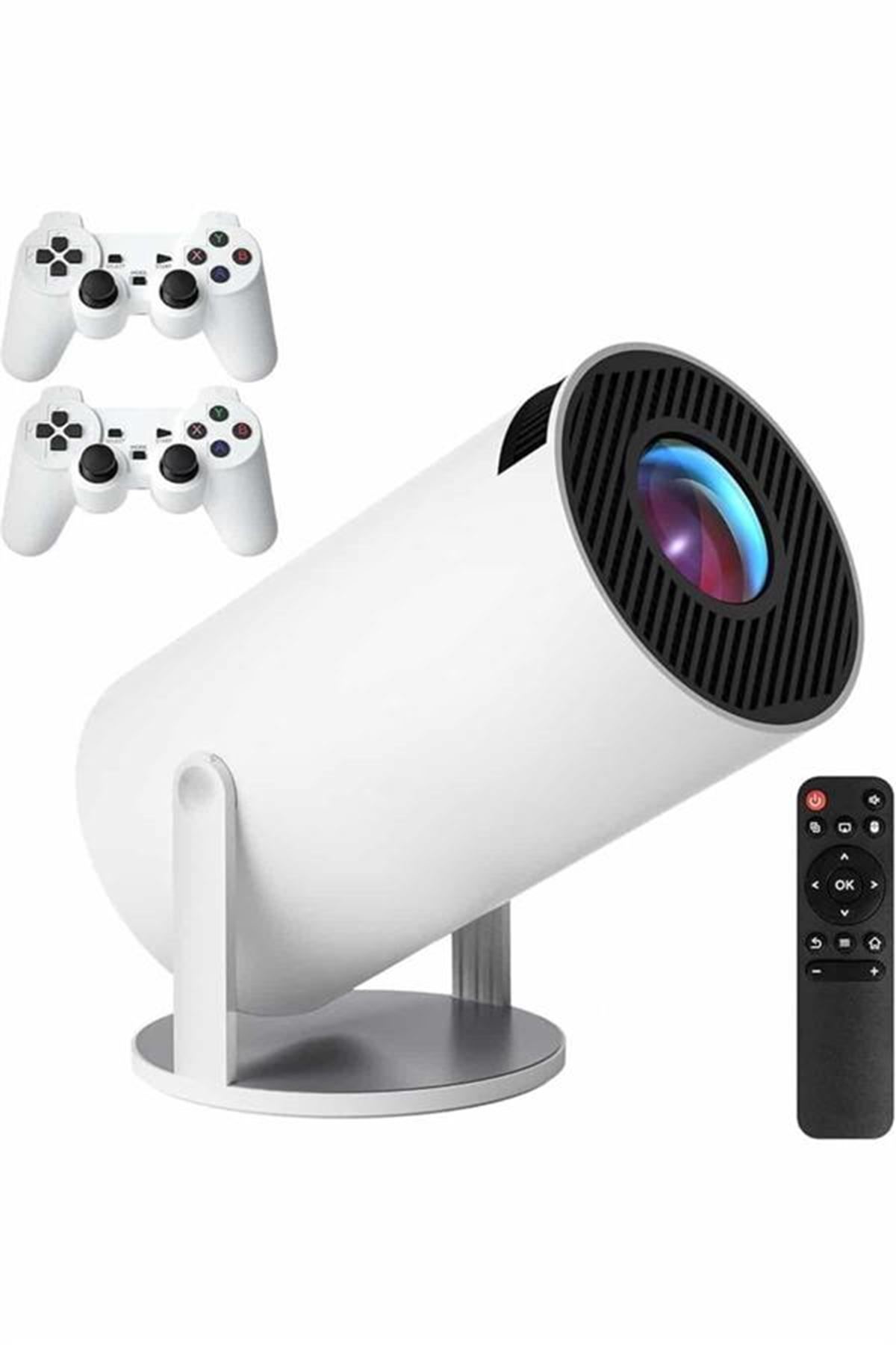 4K Wireless Çift Kollu Kumandalı Oyun Projeksiyonu Retro Video Oyunu