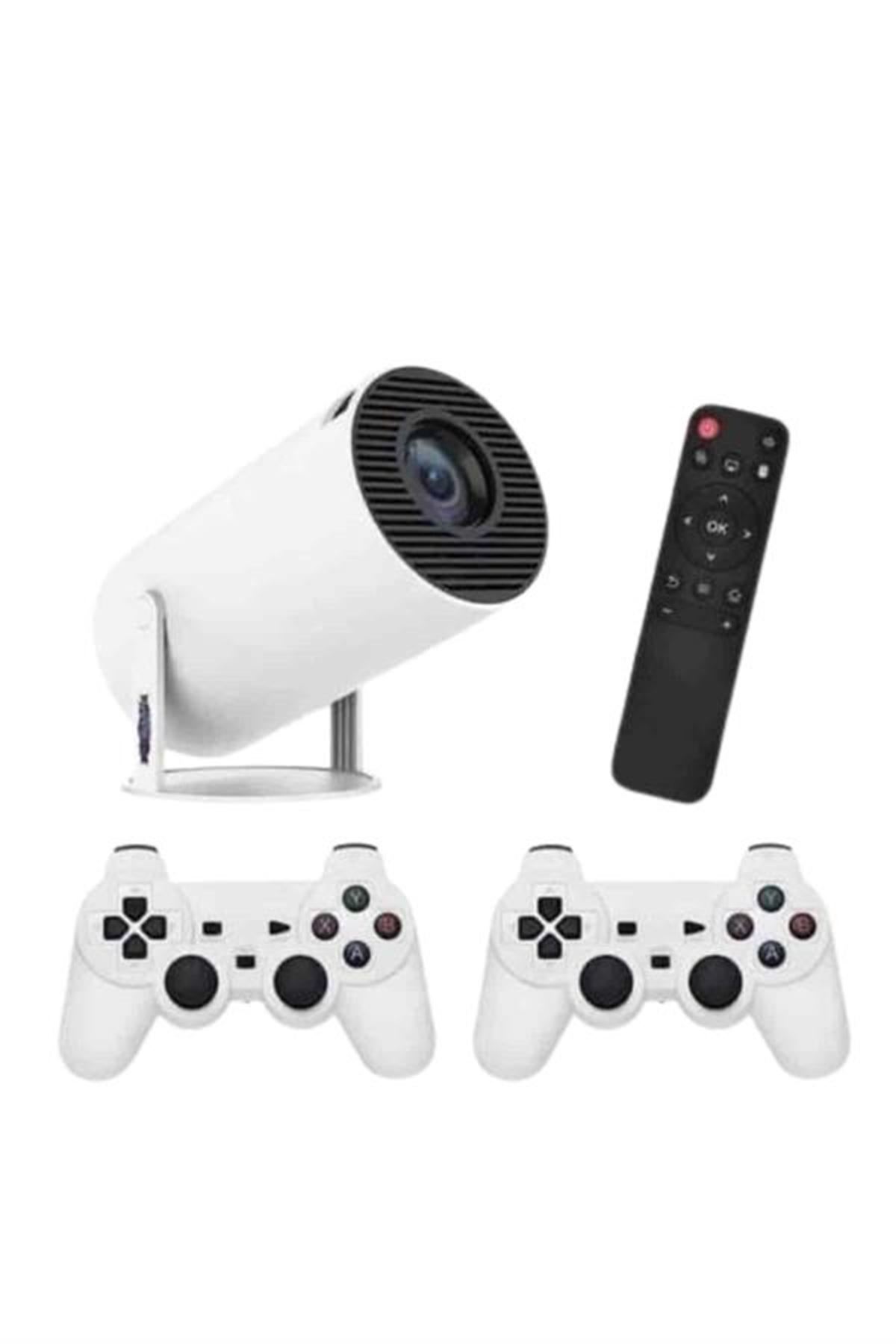 4K Wireless Çift Kollu Kumandalı Oyun Projeksiyonu Retro Video Oyunu