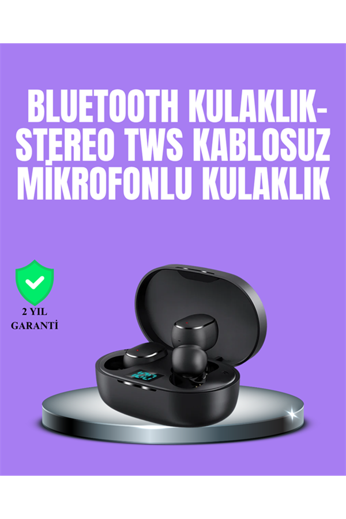 Bluetooth Kulaklık TWS Yüksek Ses Kaliteli Kesintisiz Dijital Göstergeli Kulaklık