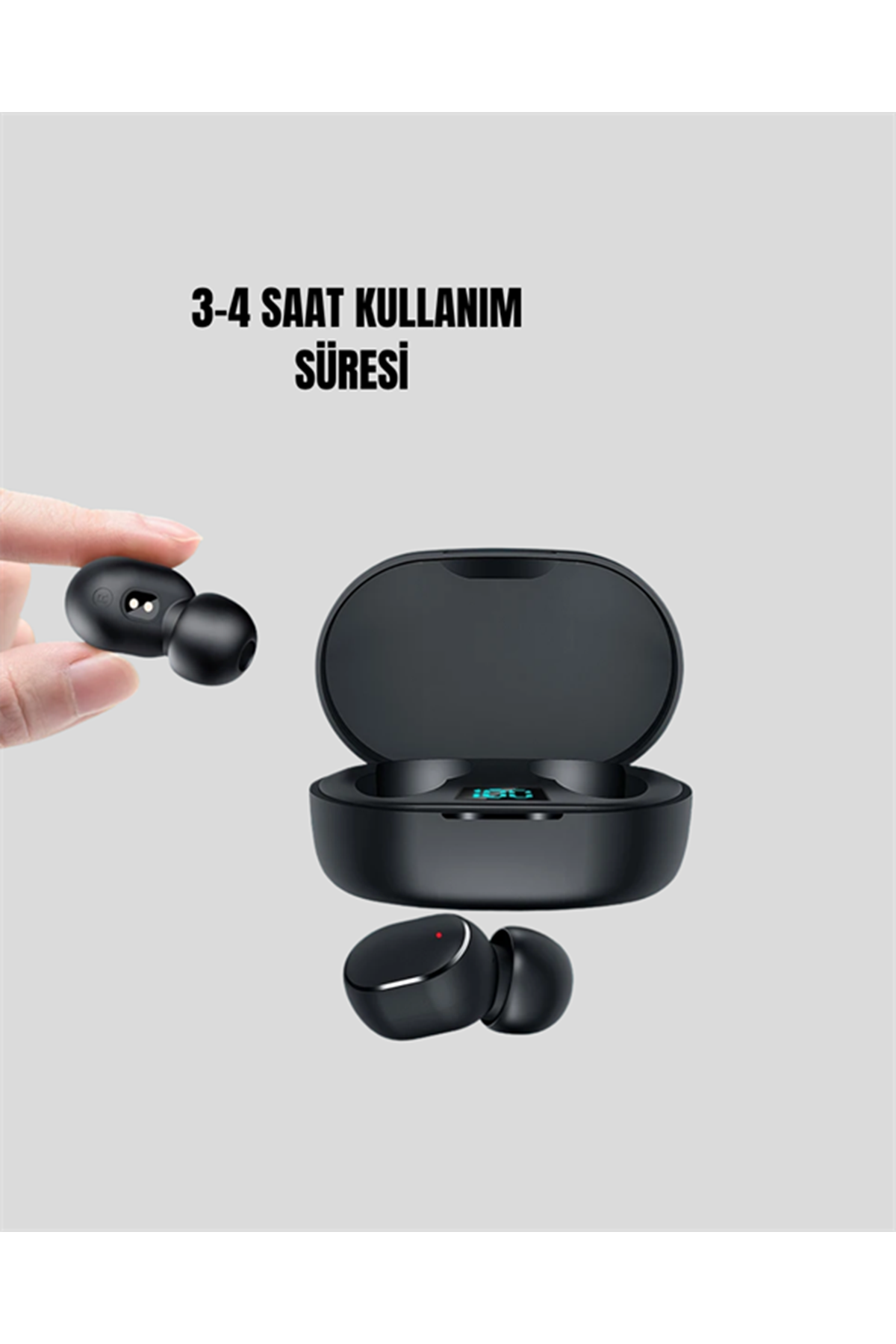 TWS Bluetooth Kulaklık Kulak İçi Kablosuz Dijital Göstergeli Çağrı Cevaplayabilen