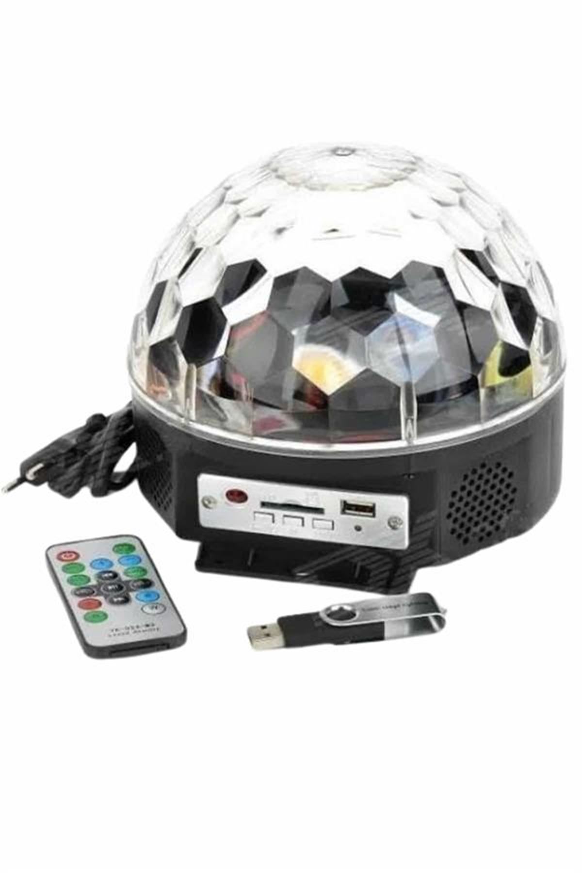 Disko Topu Renkli Işıklı Lazer Parti Bluetooth Bağlantılı Led Küre