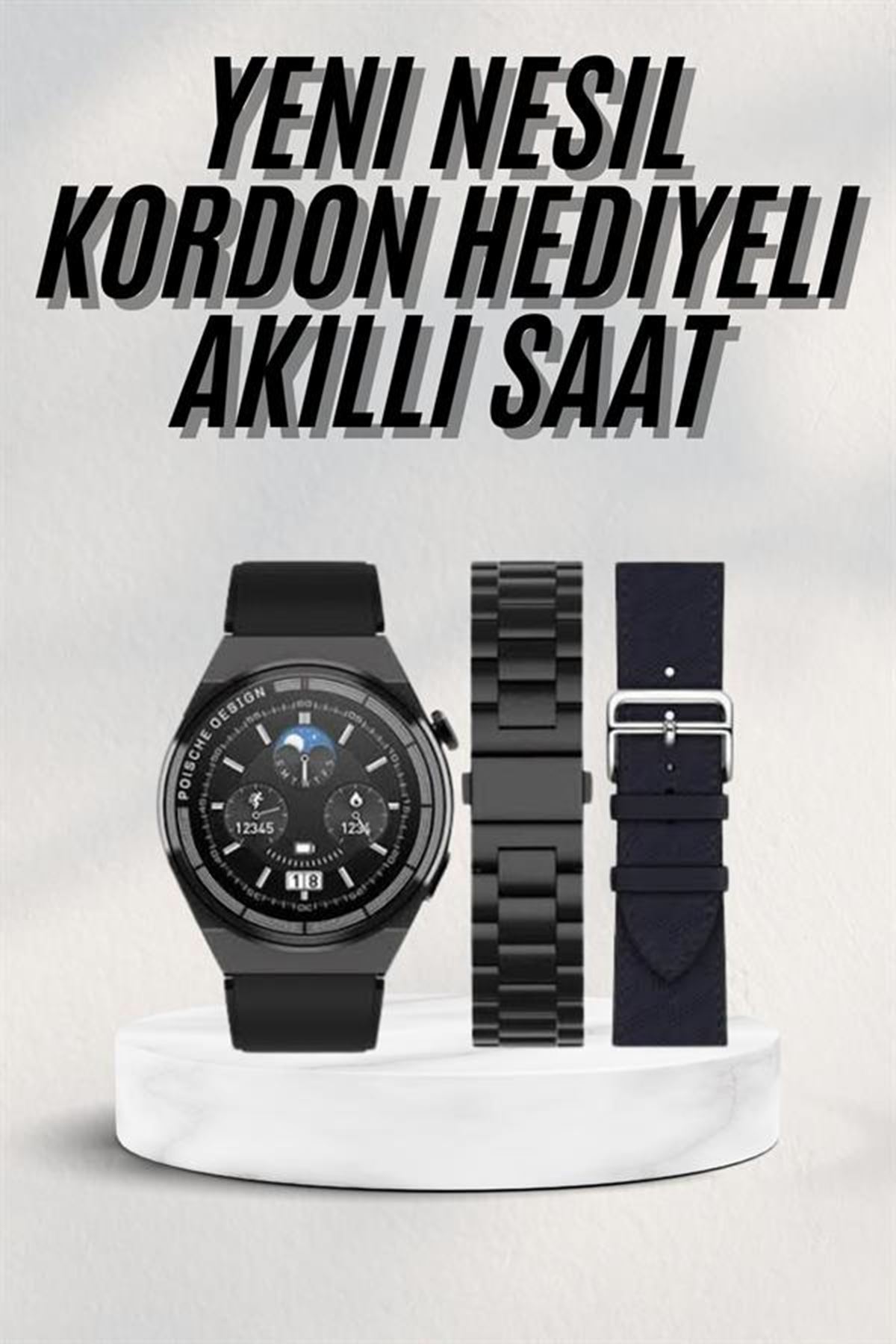 En Çok Tercih Edilen Akıllı Saat Amoled Ekran Nabız Sensörü GPS Uyumlu Adımsayar