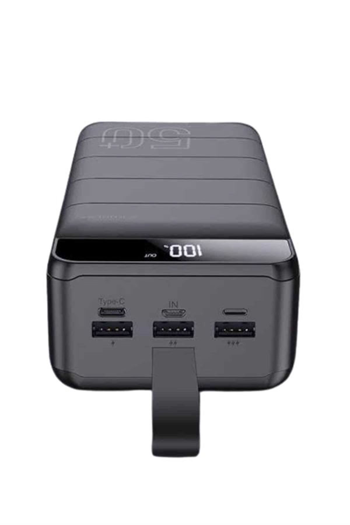 Powerbank Çoklu Şarj Girişi 50.000 Mah Taşınabilir Dijital Göstergeli