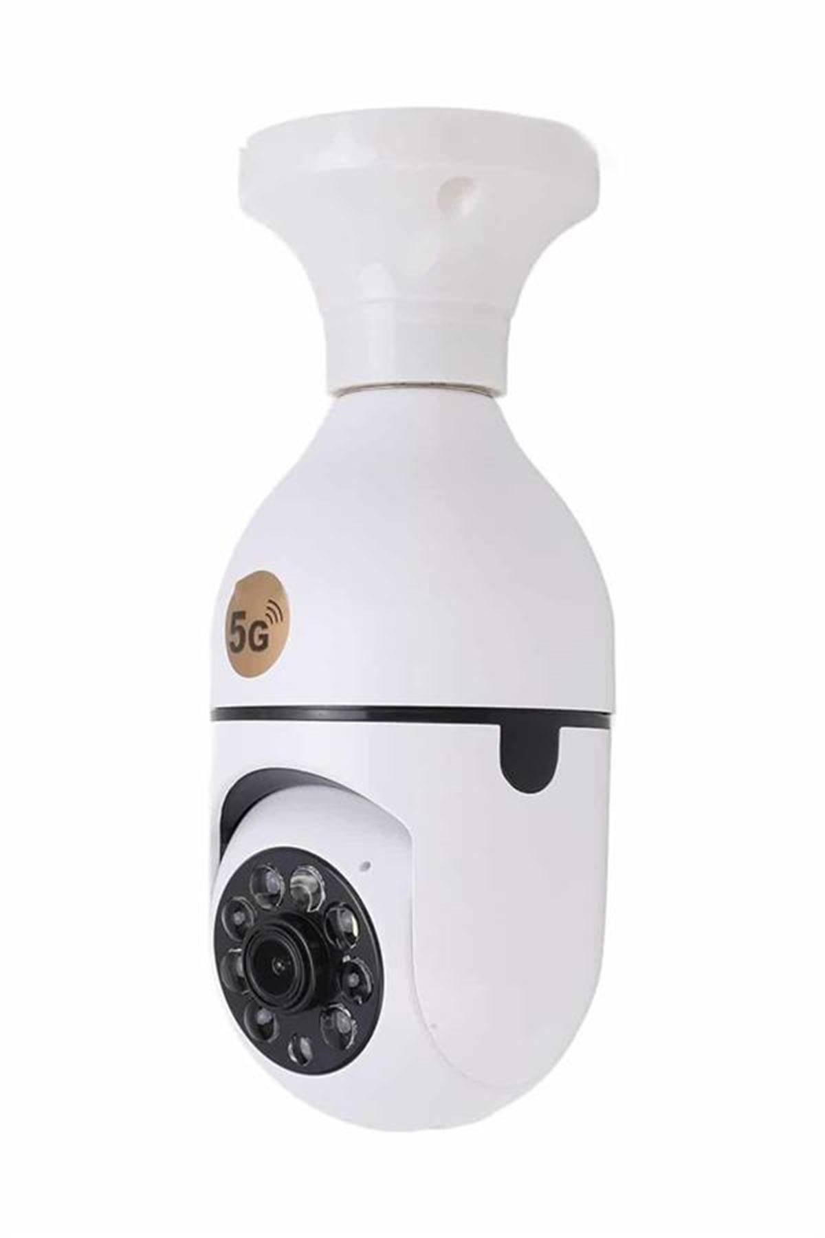 Akıllı Kamera Wifi Kamera Duylu Ampul Görünümlü 360 Derece Dönebilen Ev Kamerası