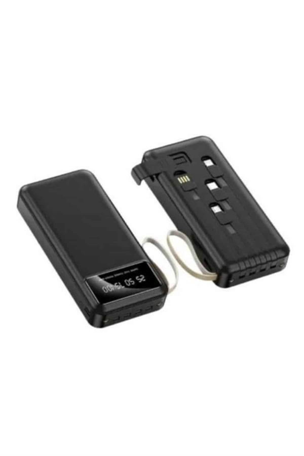 Powerbank Şarj Cihazı 4 Çıkışlı 20.000 MAH Powerbank Kompakt Yüksek Kapasiteli Hızlı Şarj