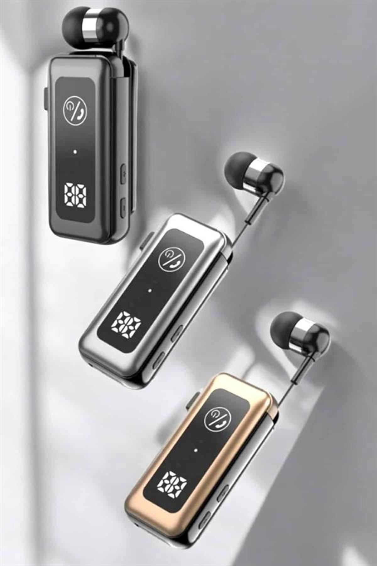 Makaralı Bluetooth Kulaklık Kulak İçi Dijital Göstergeli Yüksek Ses Kaliteli