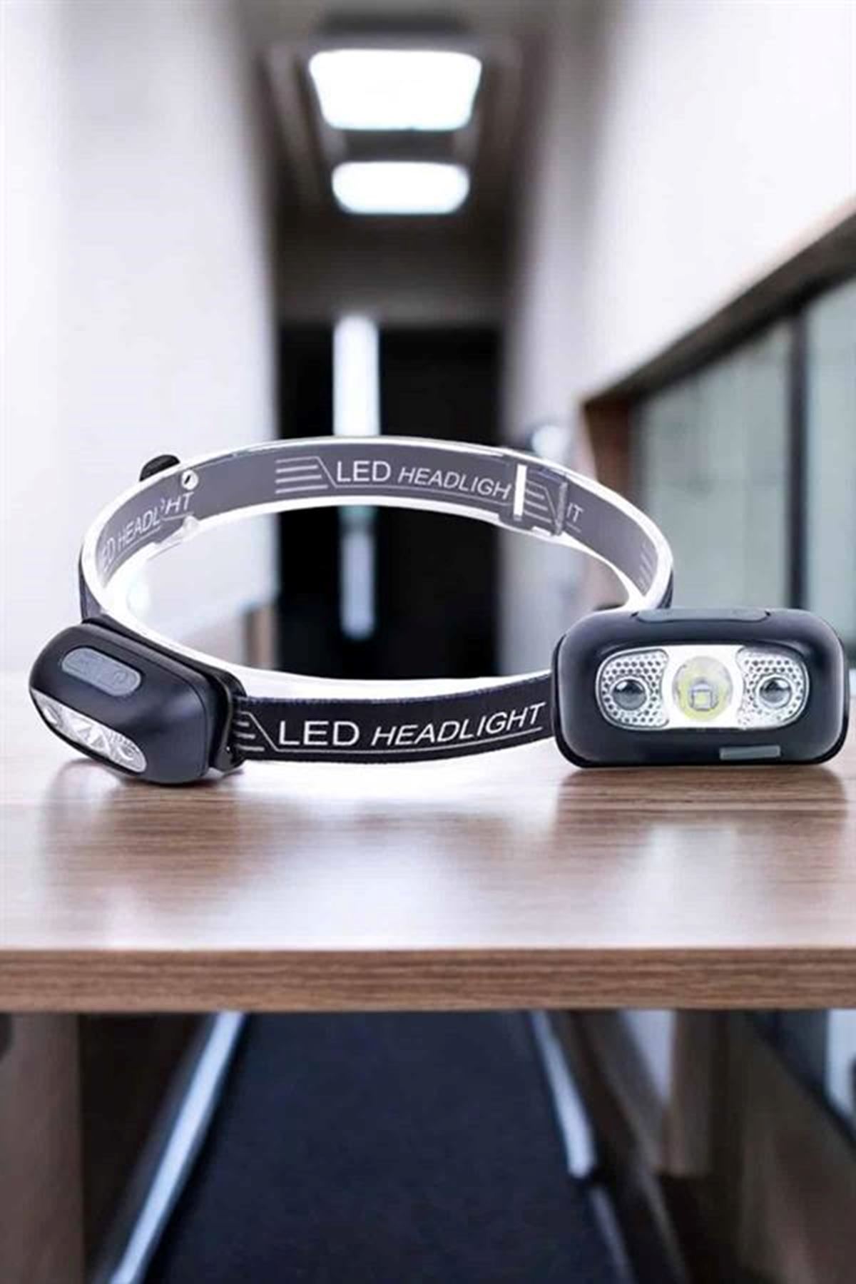Kafa Lambası Kamp Lambası Led Işık Şarjlı Ayarlanabilir