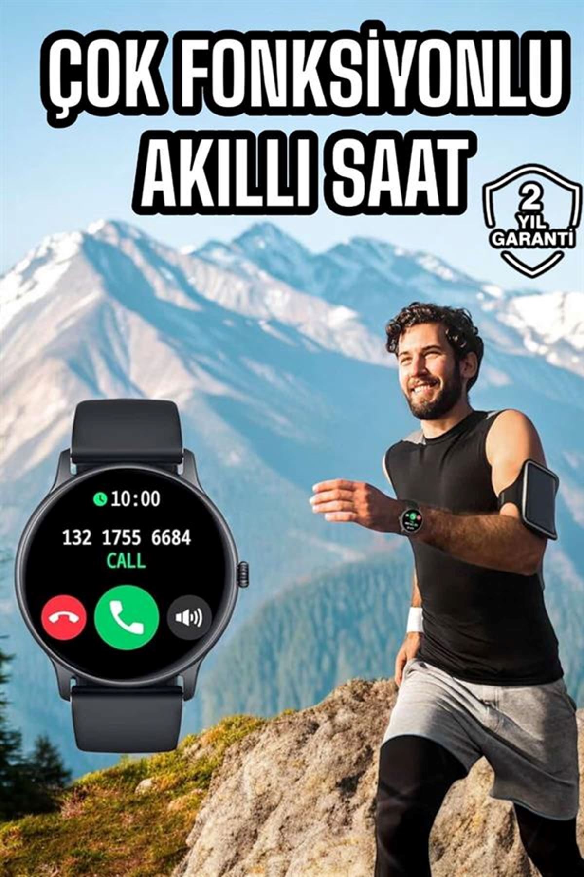 Akıllı Saat Çok Fonksiyonlu Sesli Görüşme NFC Uyumlu Amoled Ekran