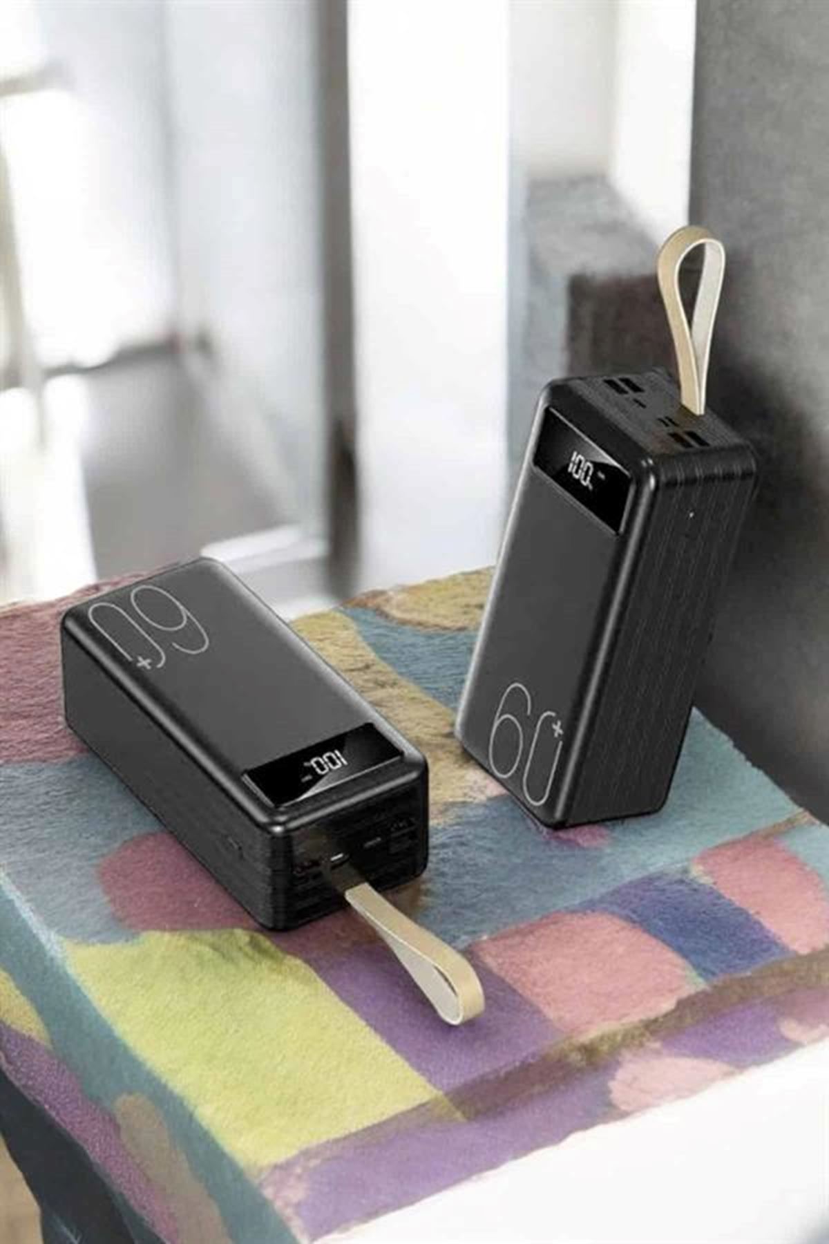 Powerbank 60.000 MAH 4 Portlu Uzun Şarj Süreli Dijital Göstergeli
