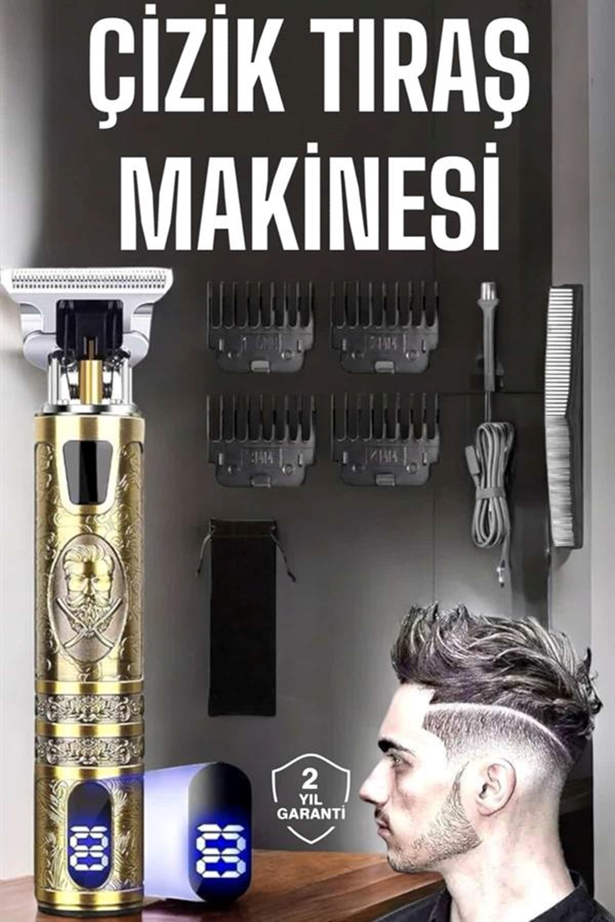 Çizik Tıraş Makinesi Şarjlı Paslanmaz Çelik Bıçaklı Uzun Ömürlü