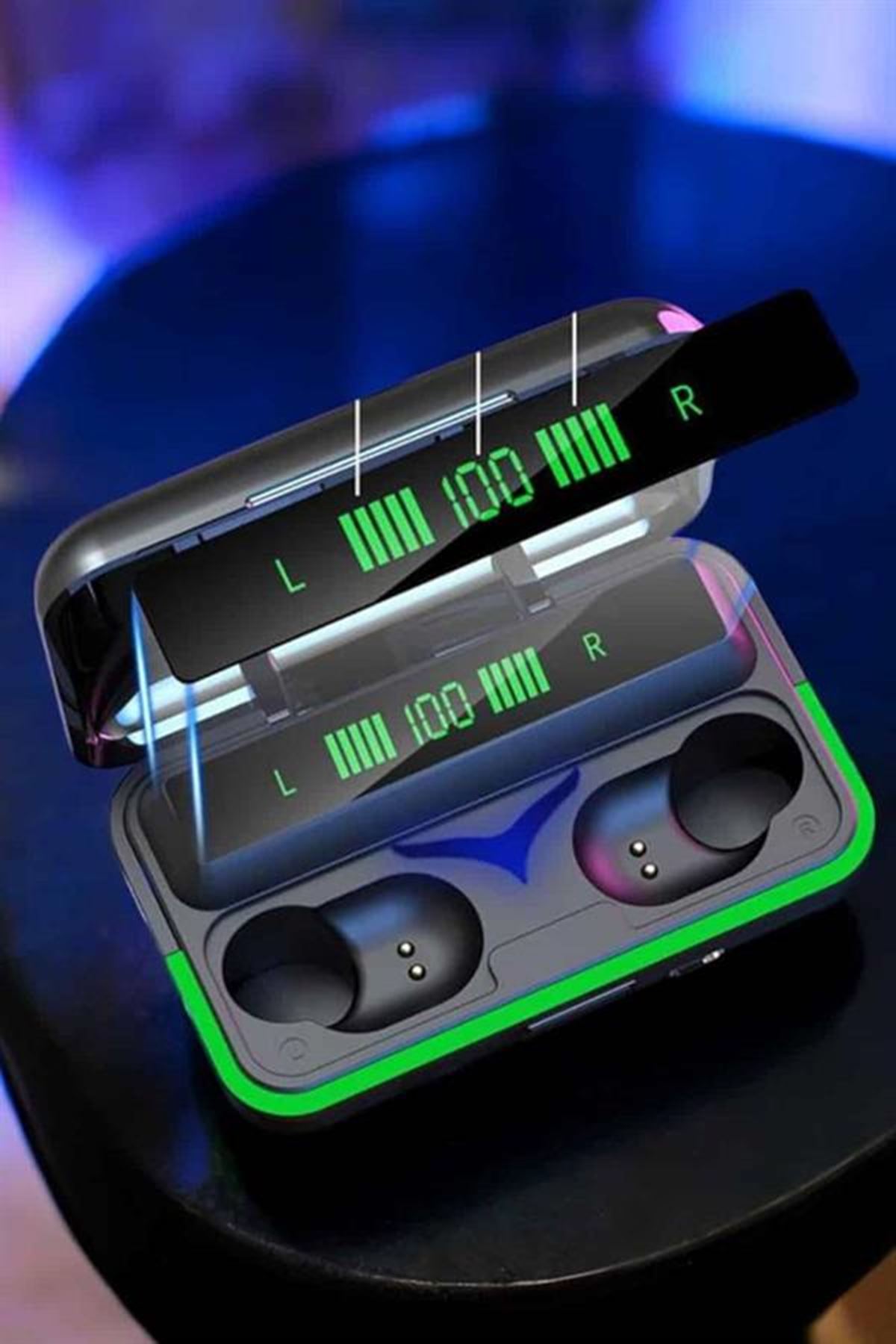Powerbank Özellikli Kablosuz Bluetooth Kulaklık RGB Işıklı
