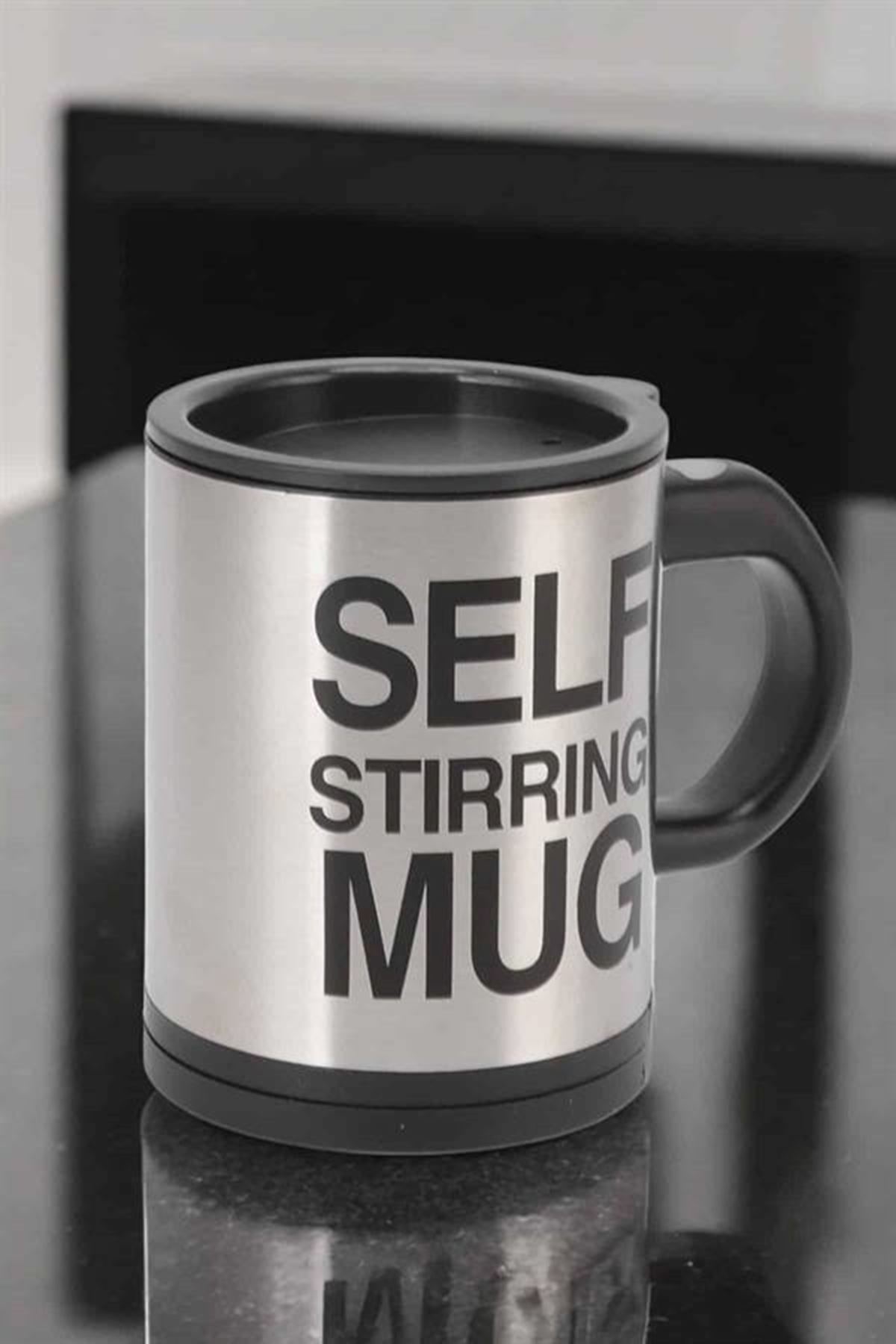 Yazılı Mug Kupa Karıştırıcı Özelliği Ve Paslanmaz Çelik