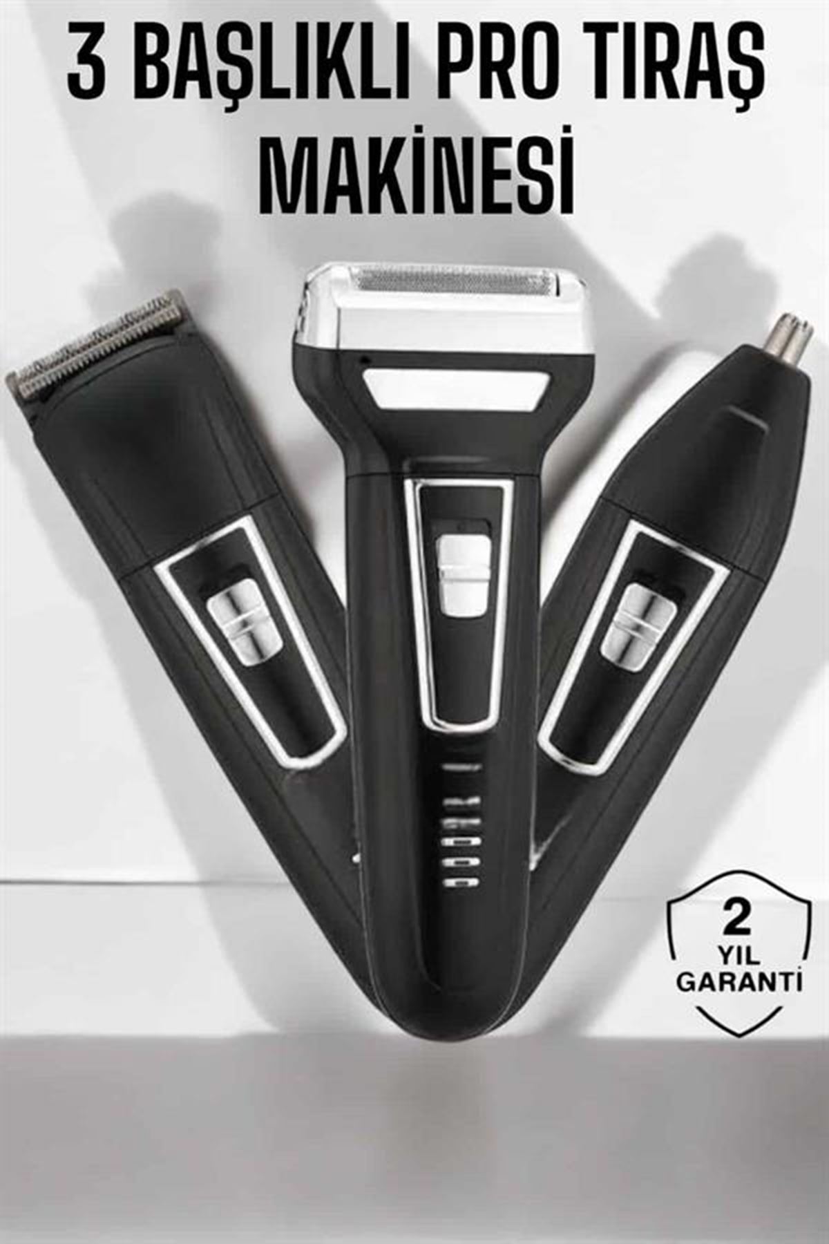 3 Başlıklı Profesyonel Tıraş Makinesi