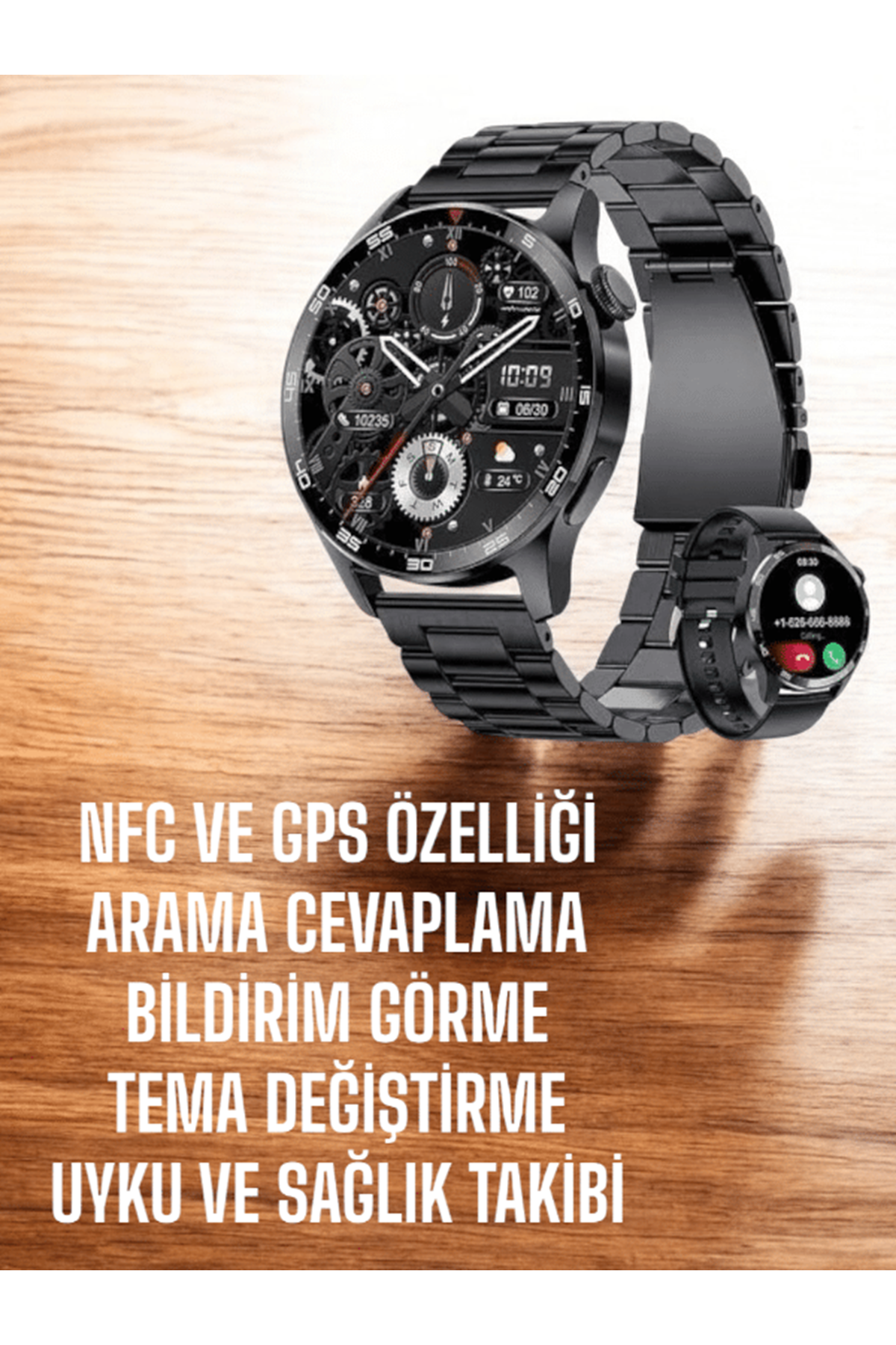 Çift Kordonlu Yüksek Çözünürlüklü Akıllı Saat Uyku İzleyici & Spor Modları