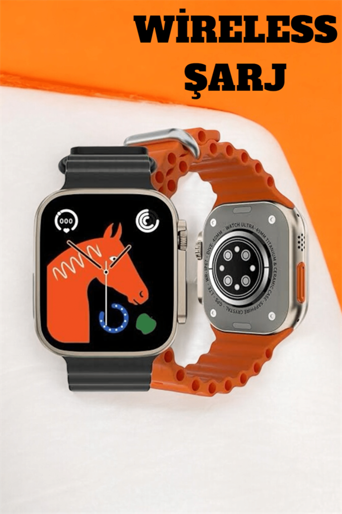 49MM Ekranlı, Kan Basıncı ve Adımsayar Özellikli Bluetooth Akıllı Saat