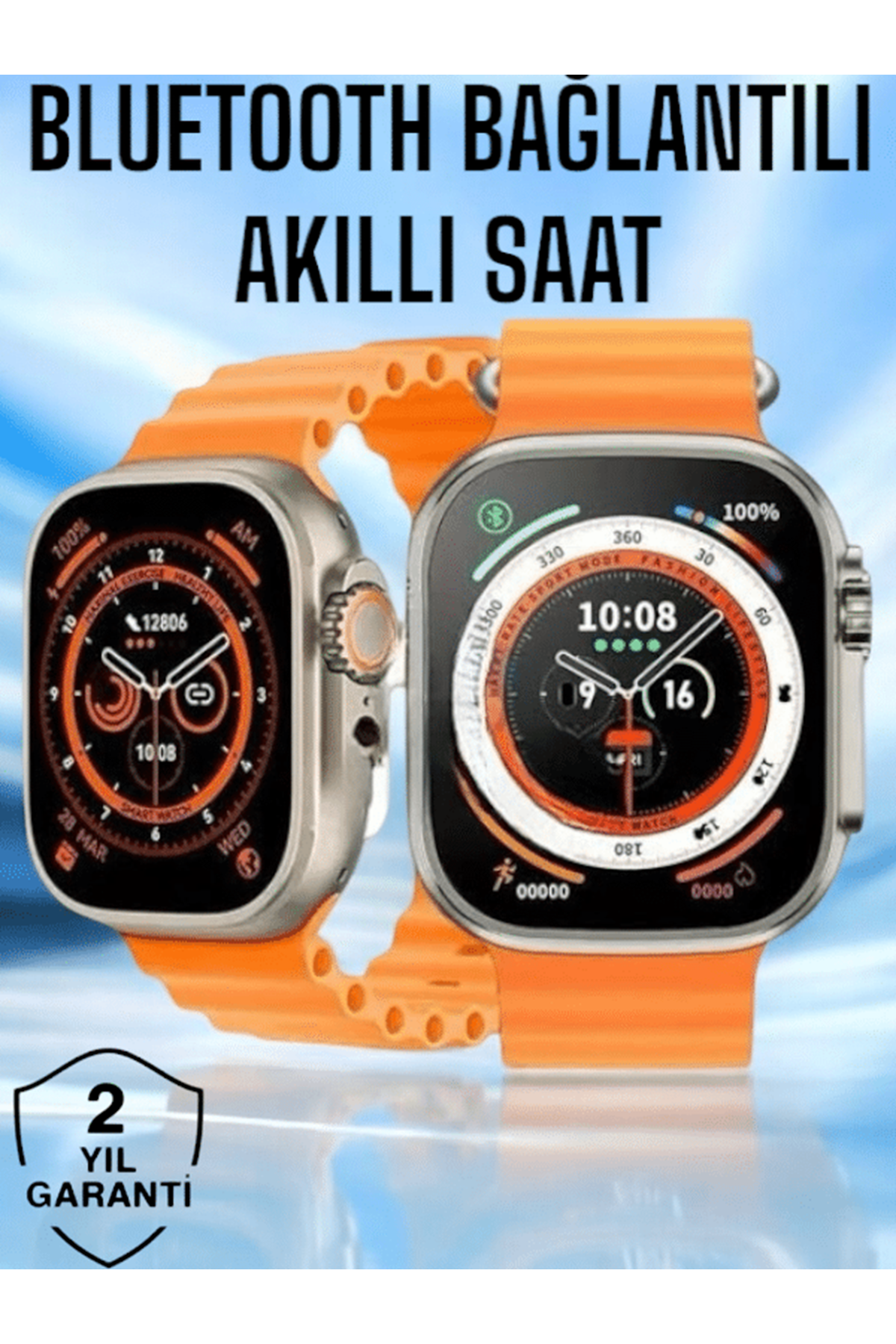 Yeni Nesil Ultra Akıllı Saat Titreşimli, Uyku & Sağlık Takibi, Çift Kordon