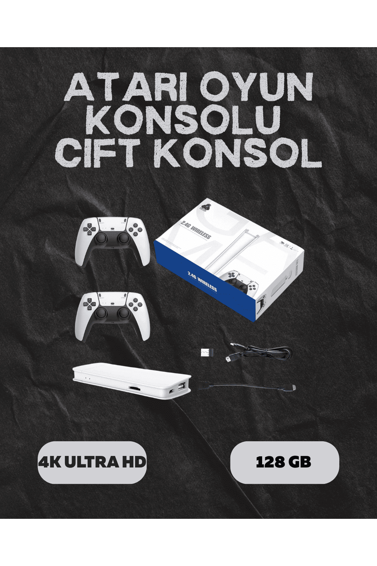 M15 Retro Konsol – 20.000 Oyunlu, Çift Gamepadli, 4K HDMI