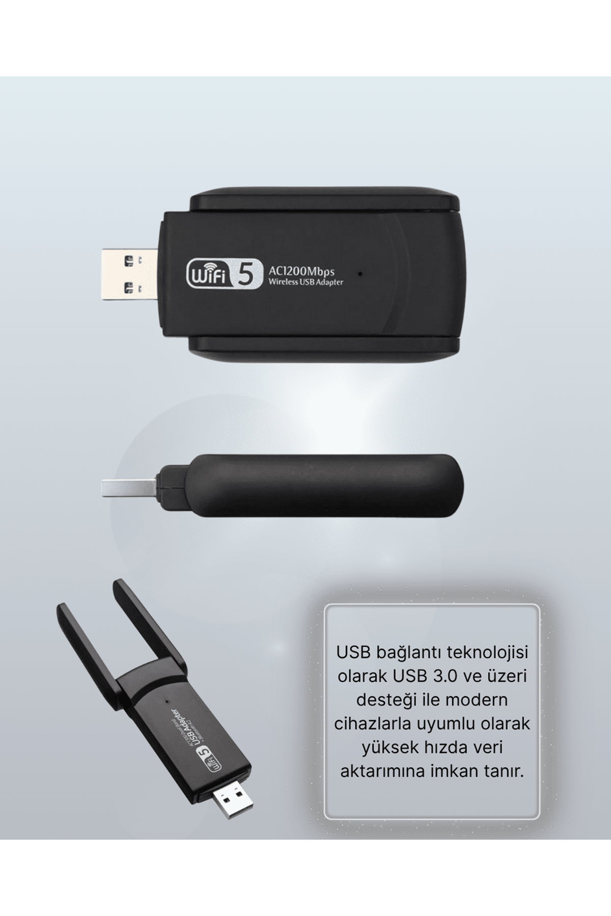 USB WiFi Adaptör – 1200 Mbps Hız