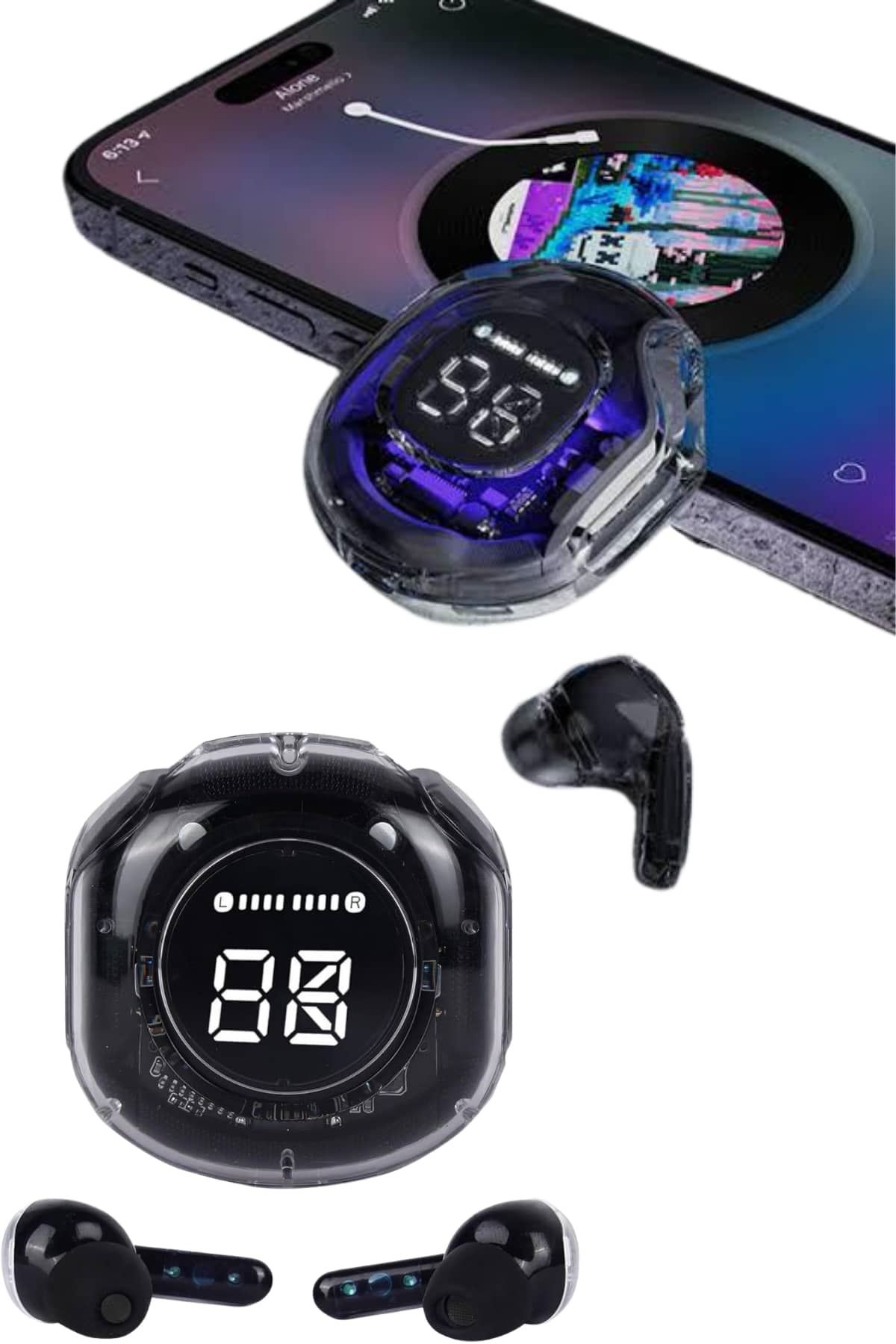 Ultrapods Led Göstergeli Oyuncu Kulaklığı ANC Destekli Bluetooth 5.3