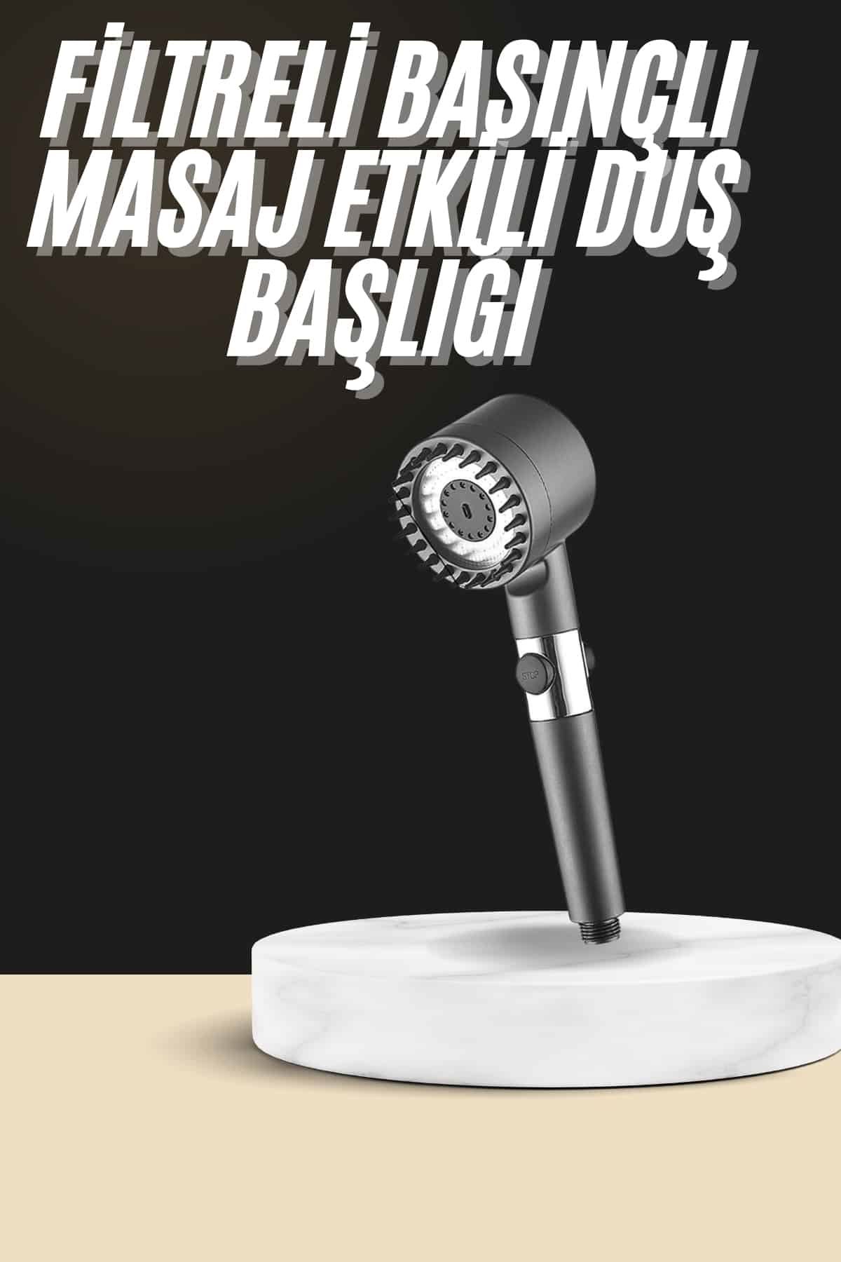 Duş Başlığı Profesyonel Masaj Başlıklı 3 Modlu Yeni Nesil Masaj Uçlu Su Tasarruflu