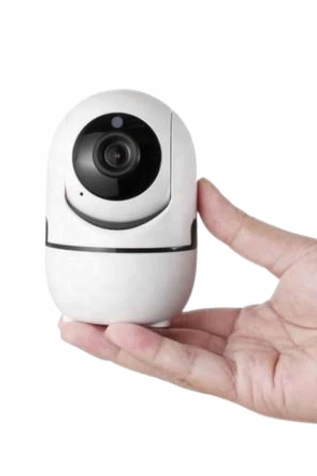 Baby Kamera Kablosuz 720P Beyaz 360 Derece Wifi Kamera Full HD 1080p