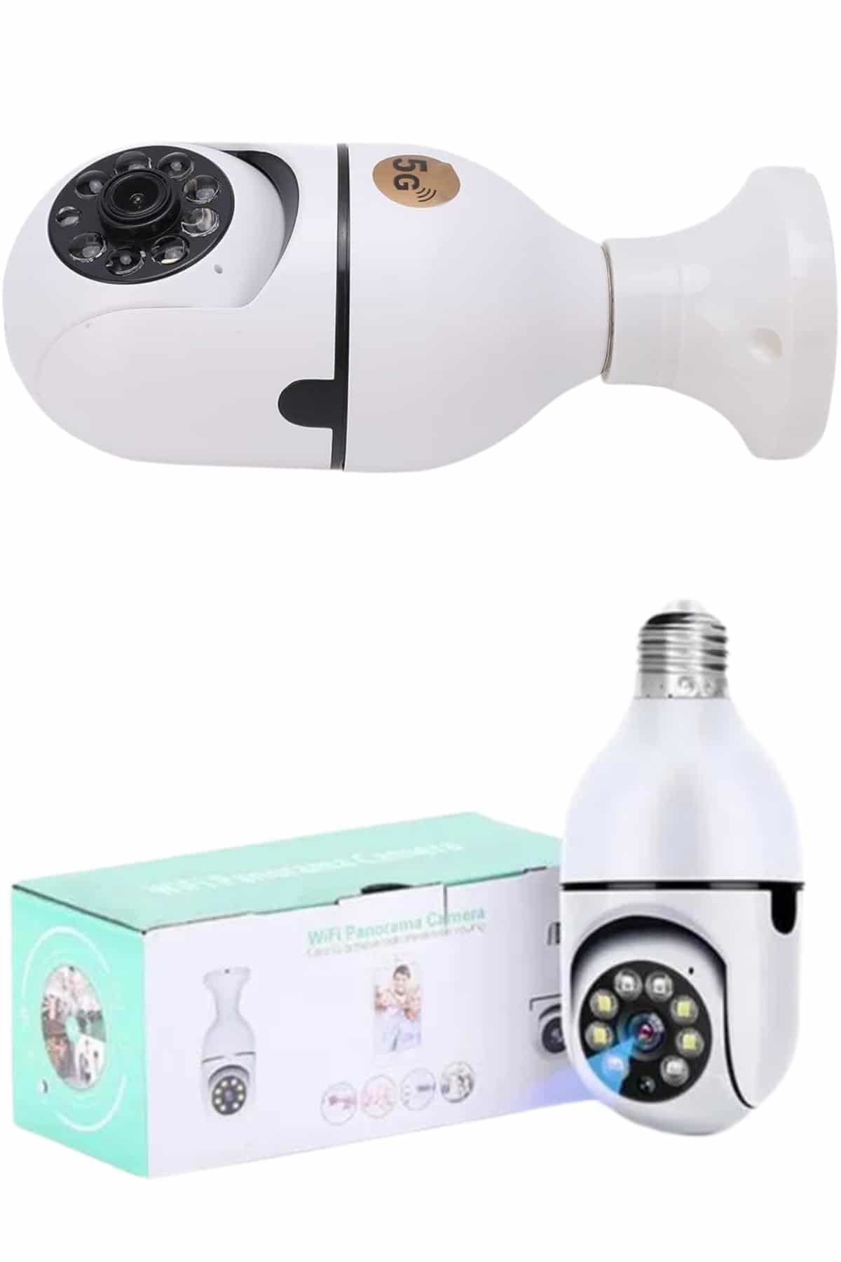 Güvenlik Kamerası Wi-Fi Özellikli 360 Derece Full Hd 1080p Ampül Kamera