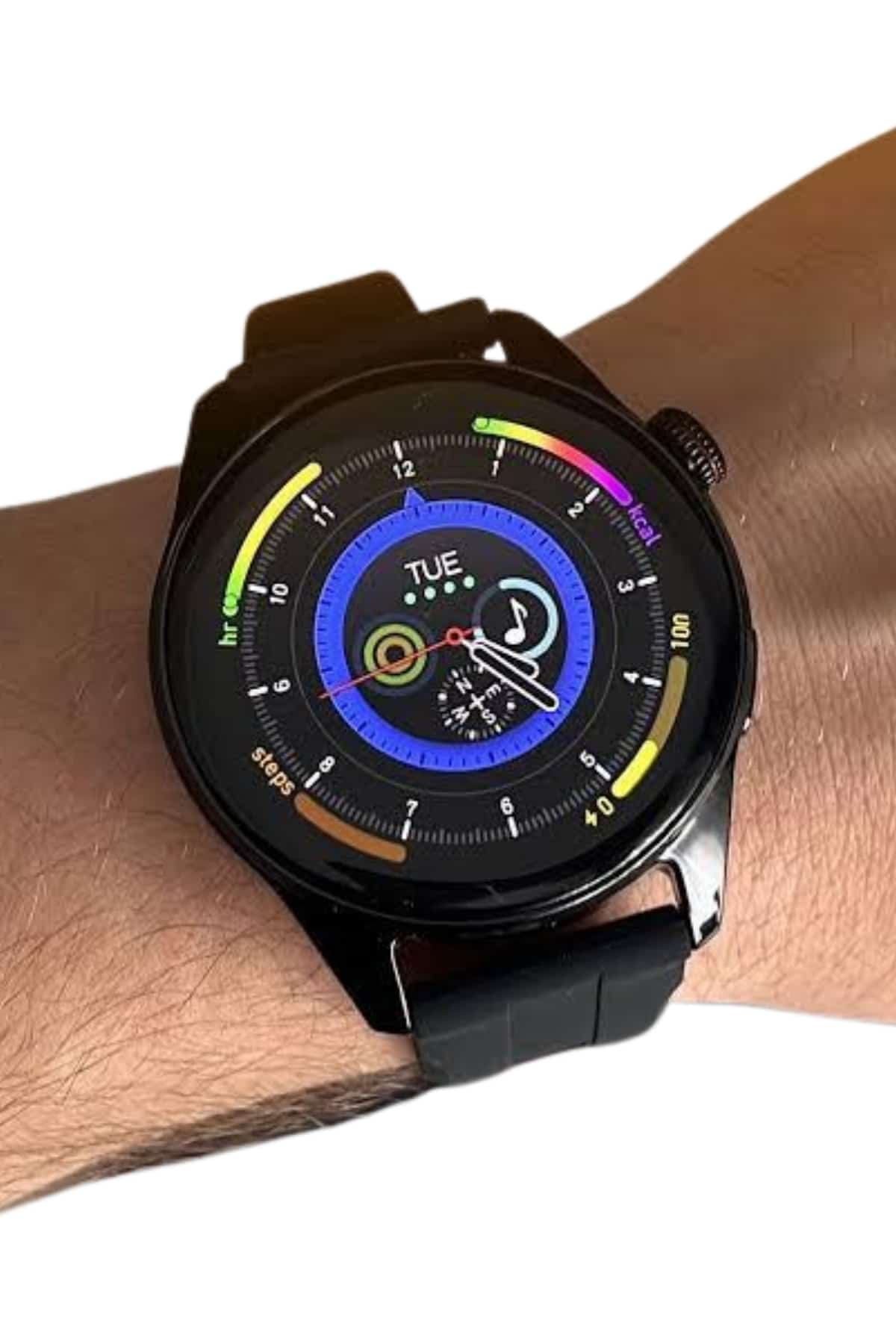 Akıllı Saat 1.5 Inç Amoled Ekran Çift Kordonlu GPS NFC Uyumlu