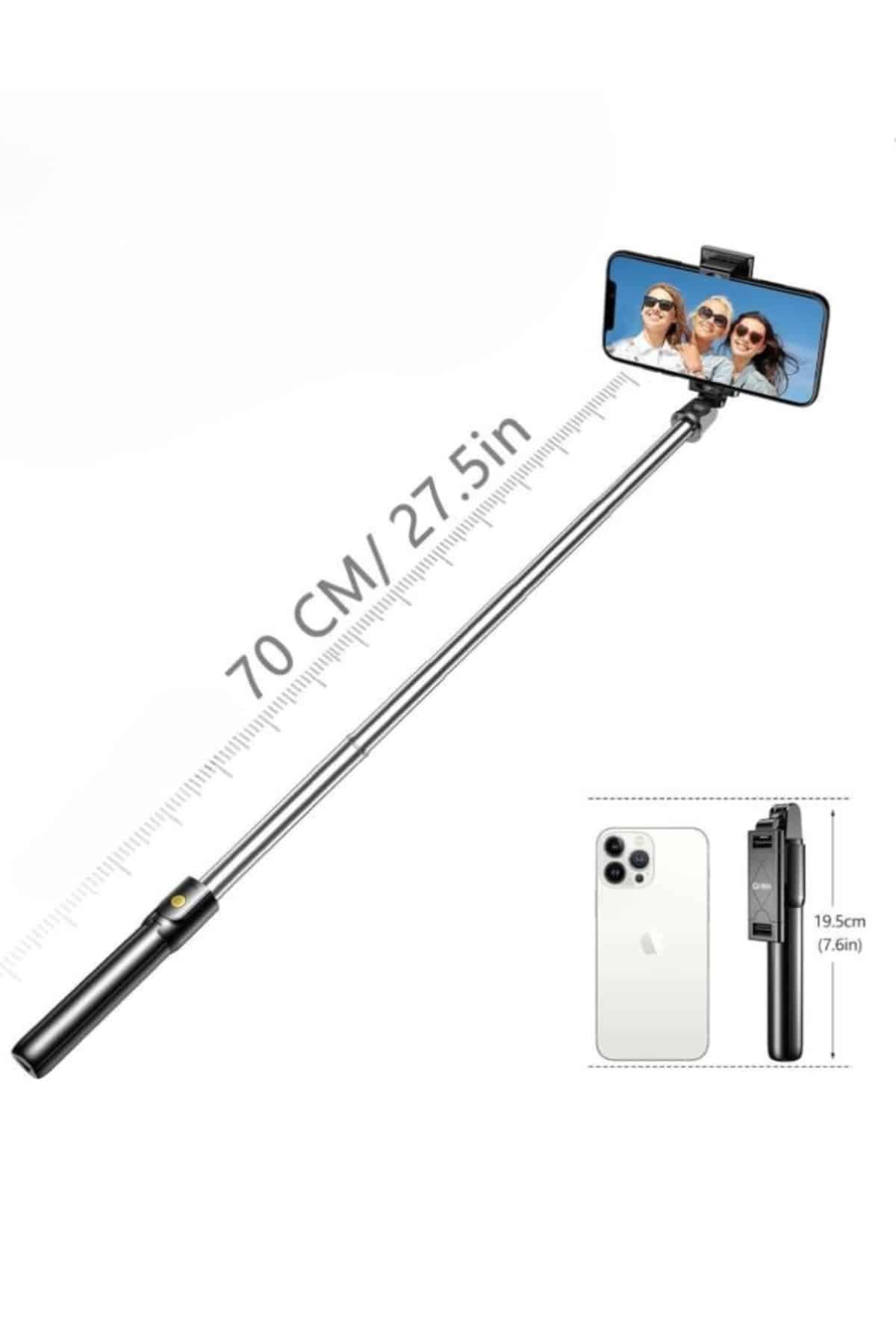 Cep Telefonu Tripod Standı Manyetik Selfie Sopa Bluetooth Uzaktan Kumandalı