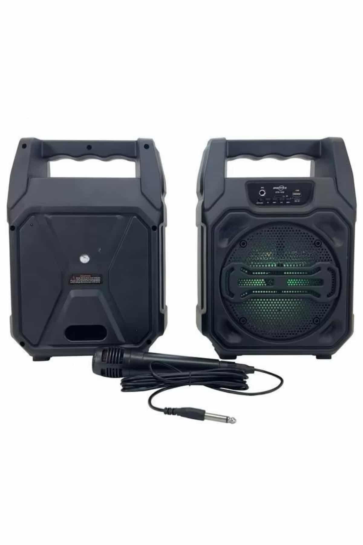 Karaoke Mikrofonlu Fm Radyolu Bluetooth Hoparlör Yüksek Ses Kaliteli