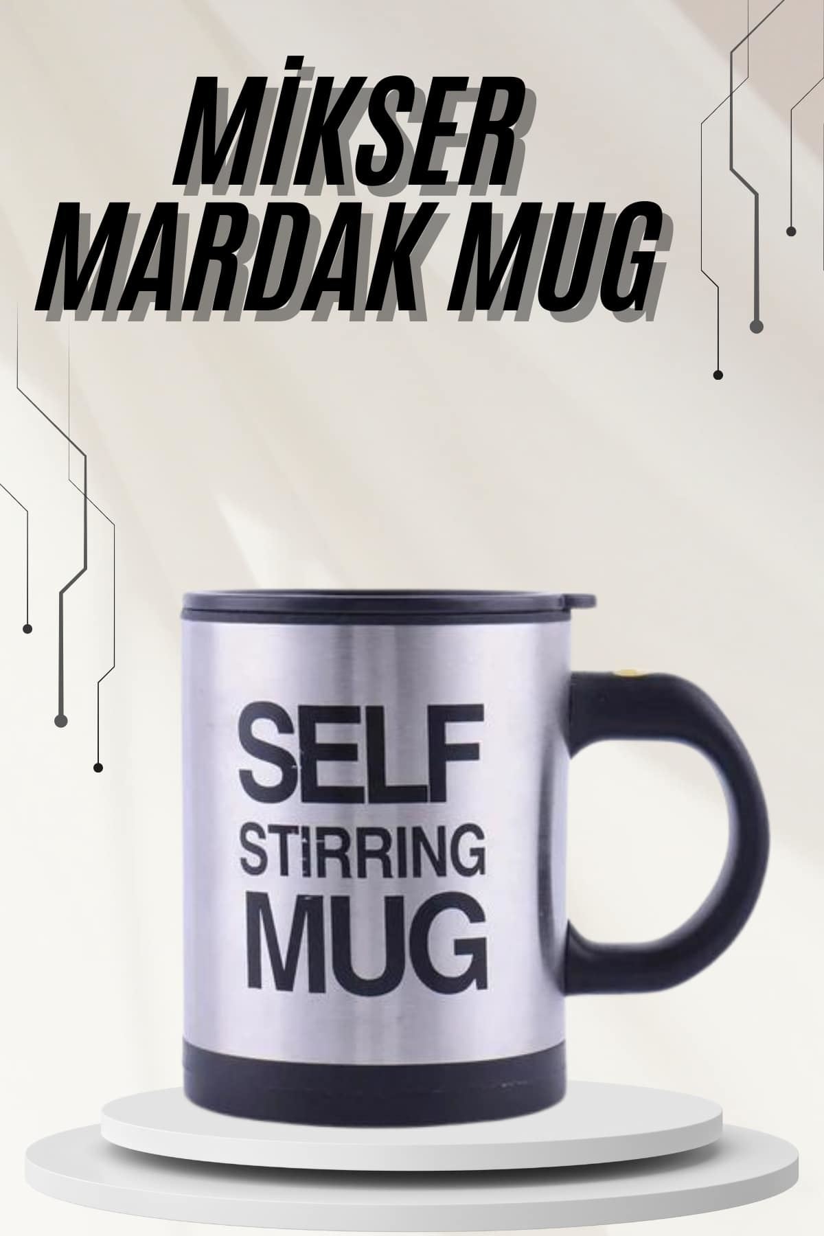 Karıştırıcı Özellikli Mikser Kupa Bardak Termos Bardak