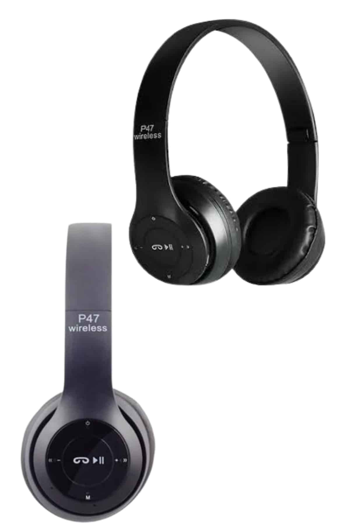 Bluetooth Kablosuz Kulaklık Siyah Wireless 5.0 Kulak Üstü Uzun Pil Ömrü