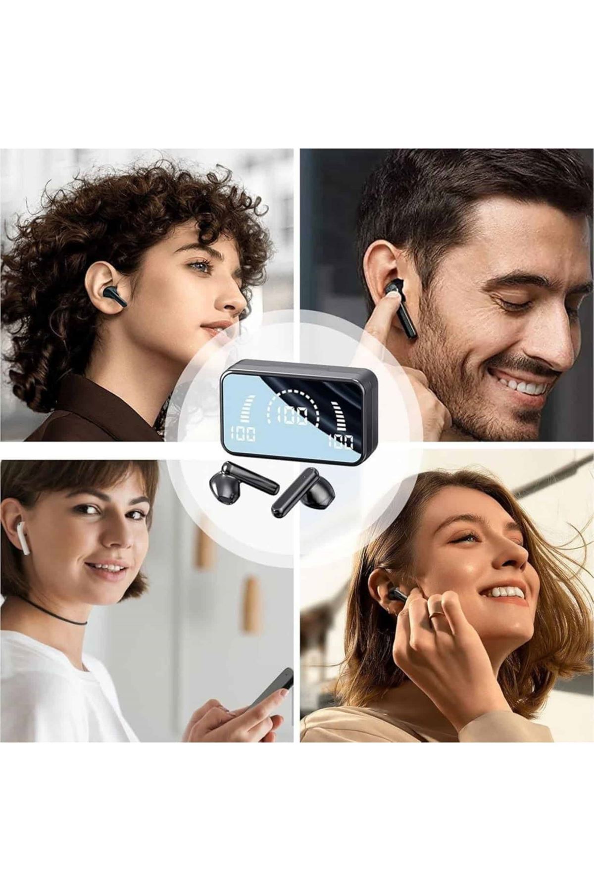 İos Android Uyumlu Bluetooth Kulaklık Kablosuz Kulaklık Yüksek Basslı