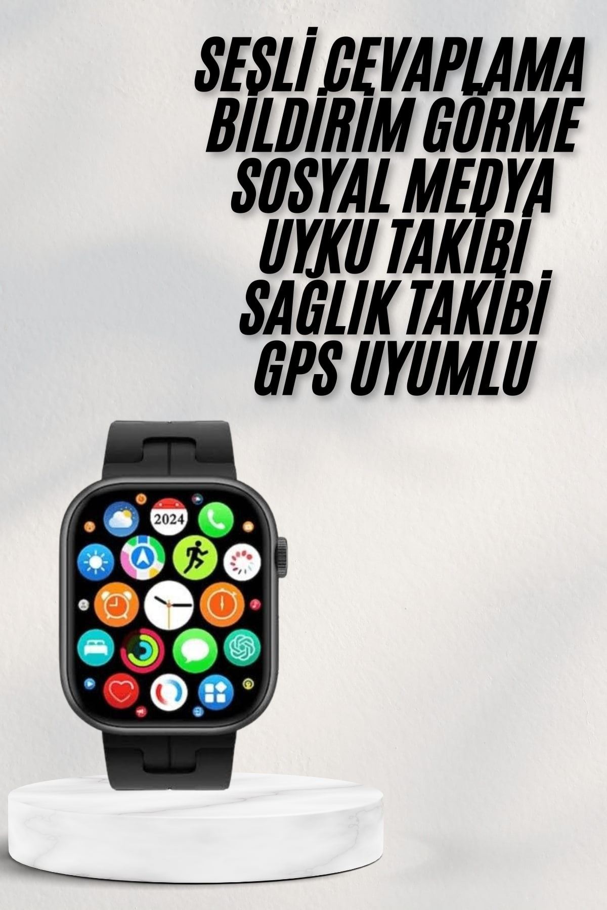 Akıllı Saat Android ve İOS Uyumlu Plastik Kordon Yeni Nesil