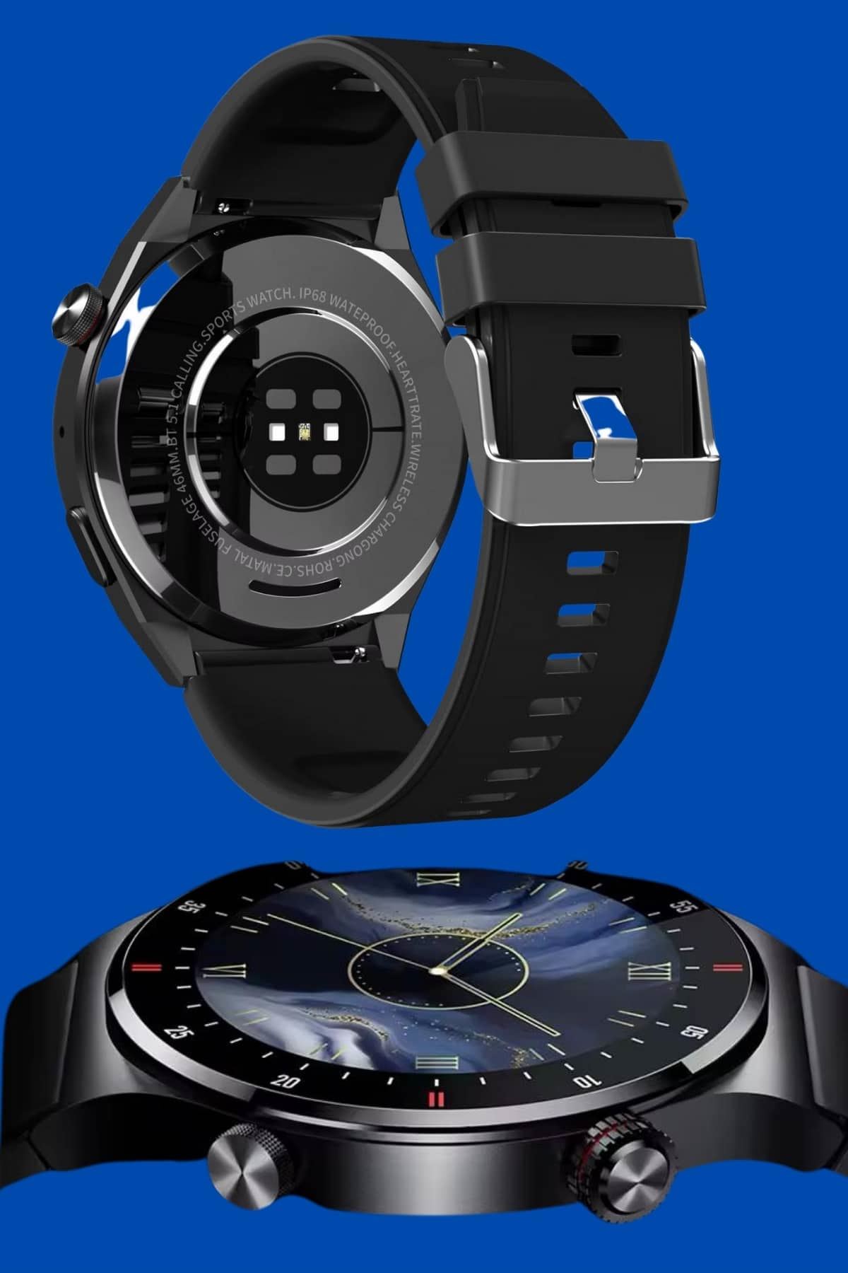 Akıllı Saat Amoled Ekran Bluetooth Bağlantılı Sesli Görüşme Nabız Ölçer