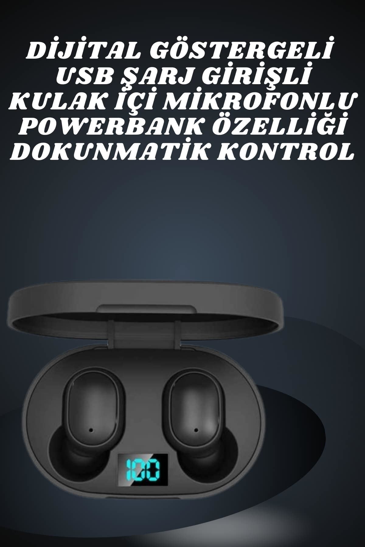 Çift Kulaklık Kampanyası Dokunmatik Kontrol Kulak İçi Yüksek Ses Kaliteli Mikrofonlu