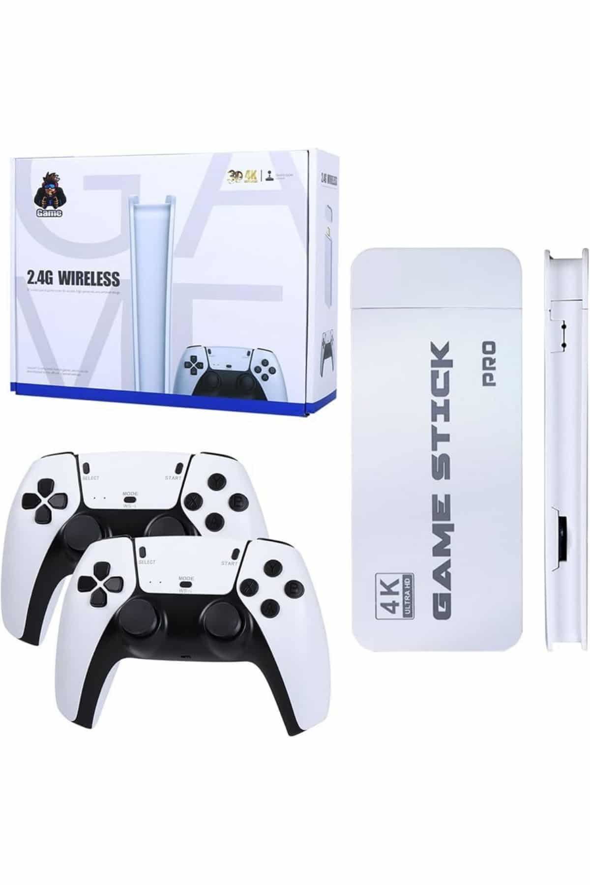 Game Stick 4K Retro Çift Kollu Atari Oyunlari +20000 Oyunlu Konsol Nostalji