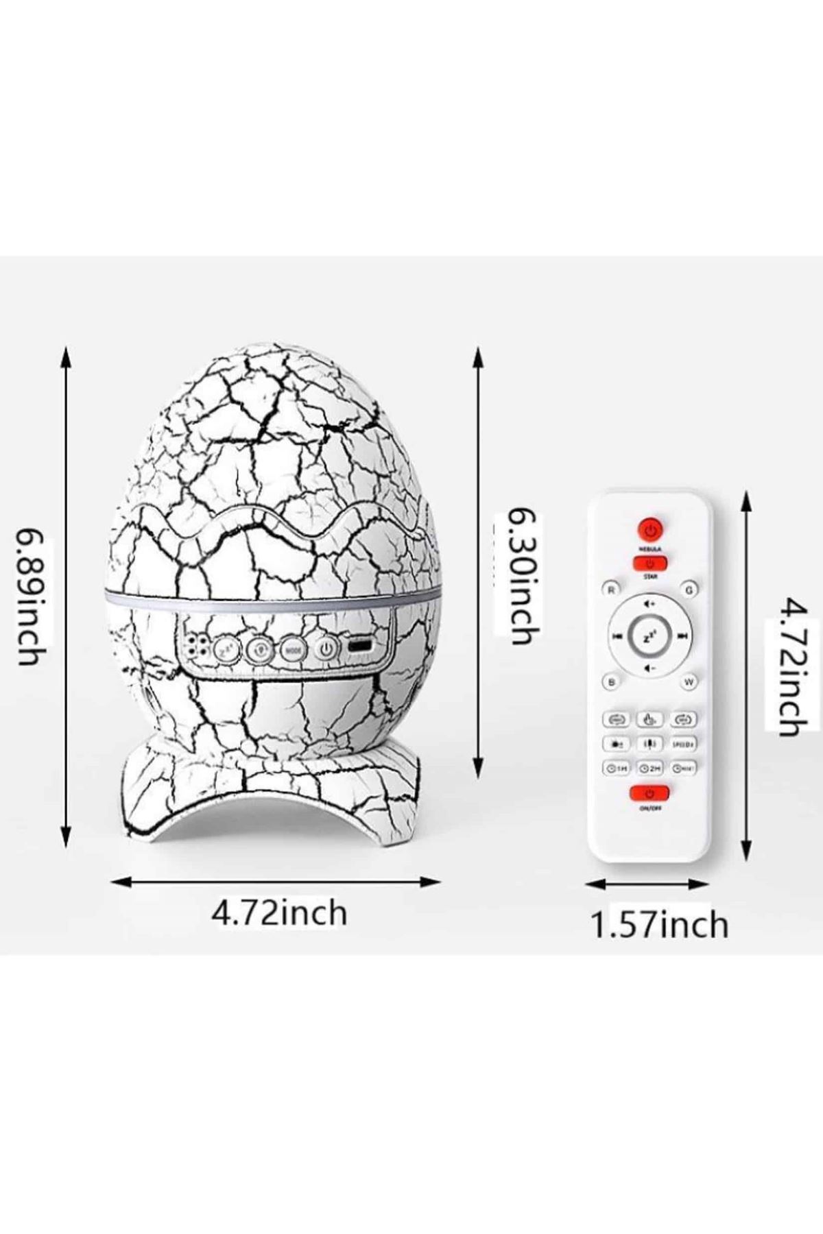 Yumurta Şeklinde Su Dalgalı Bluetooth Speaker Lamba Renkli Şarjlı