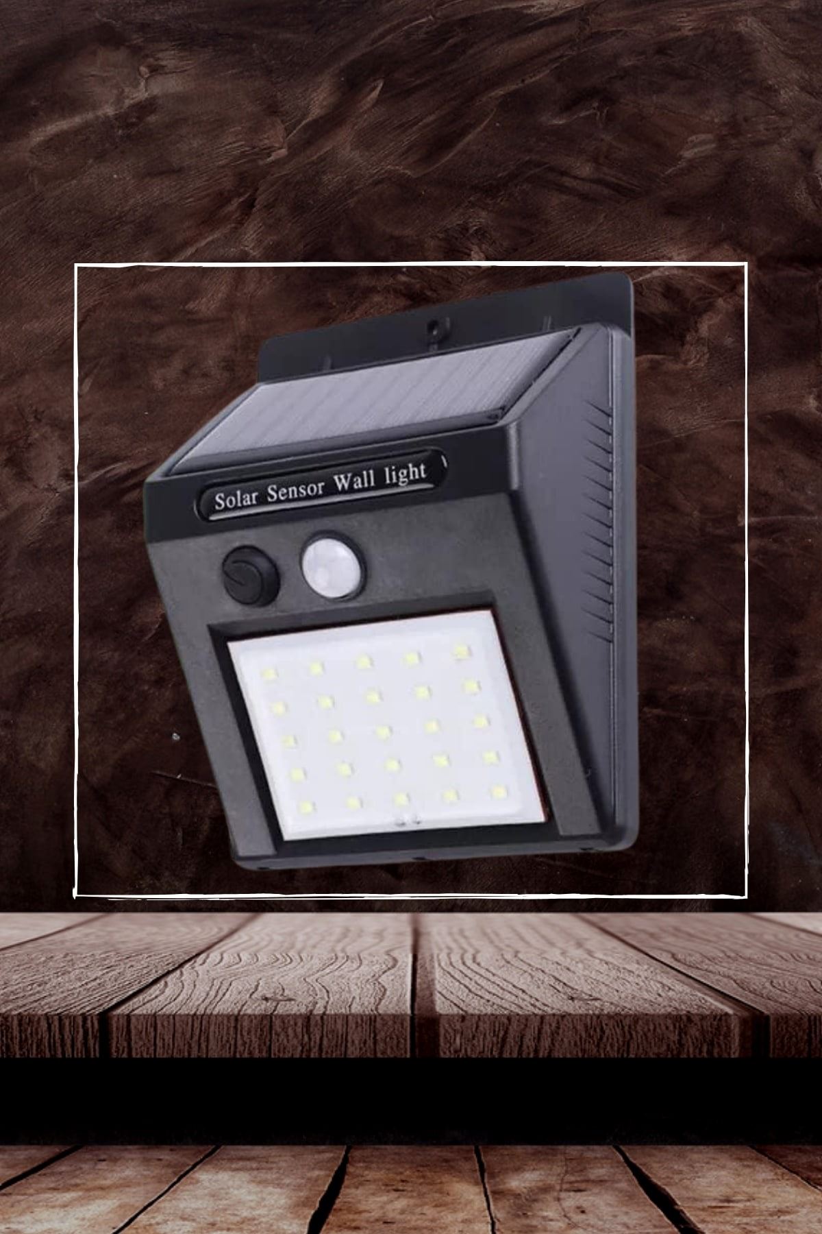 Bahçe Aydınlatma Sensörlü Güneş Enerjili Duvar Lambası 40 Led Işık