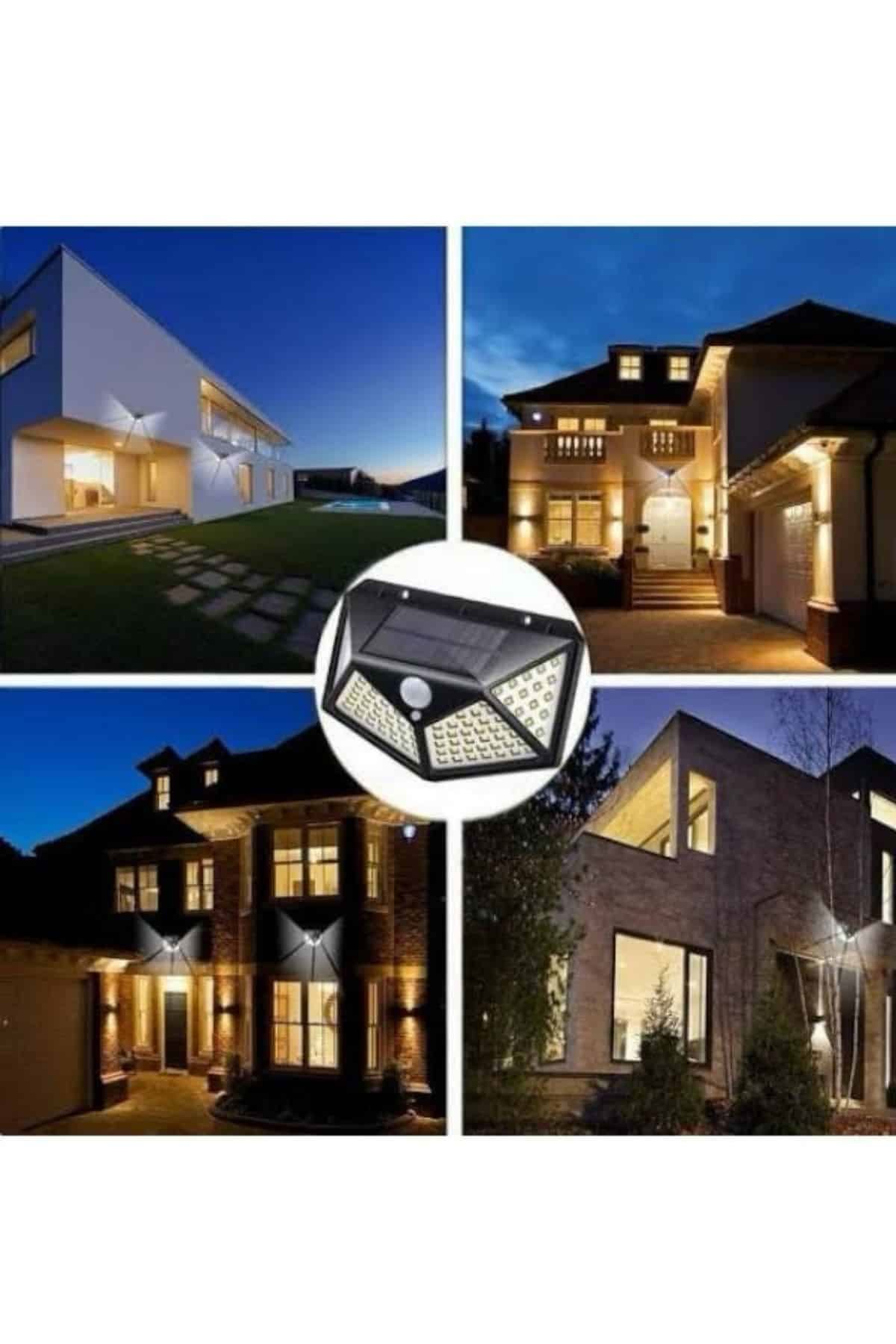 Güneş Enerjili Bahçe Lambası 100 Led Bahçe Lambası Bahçe Aydınlatma